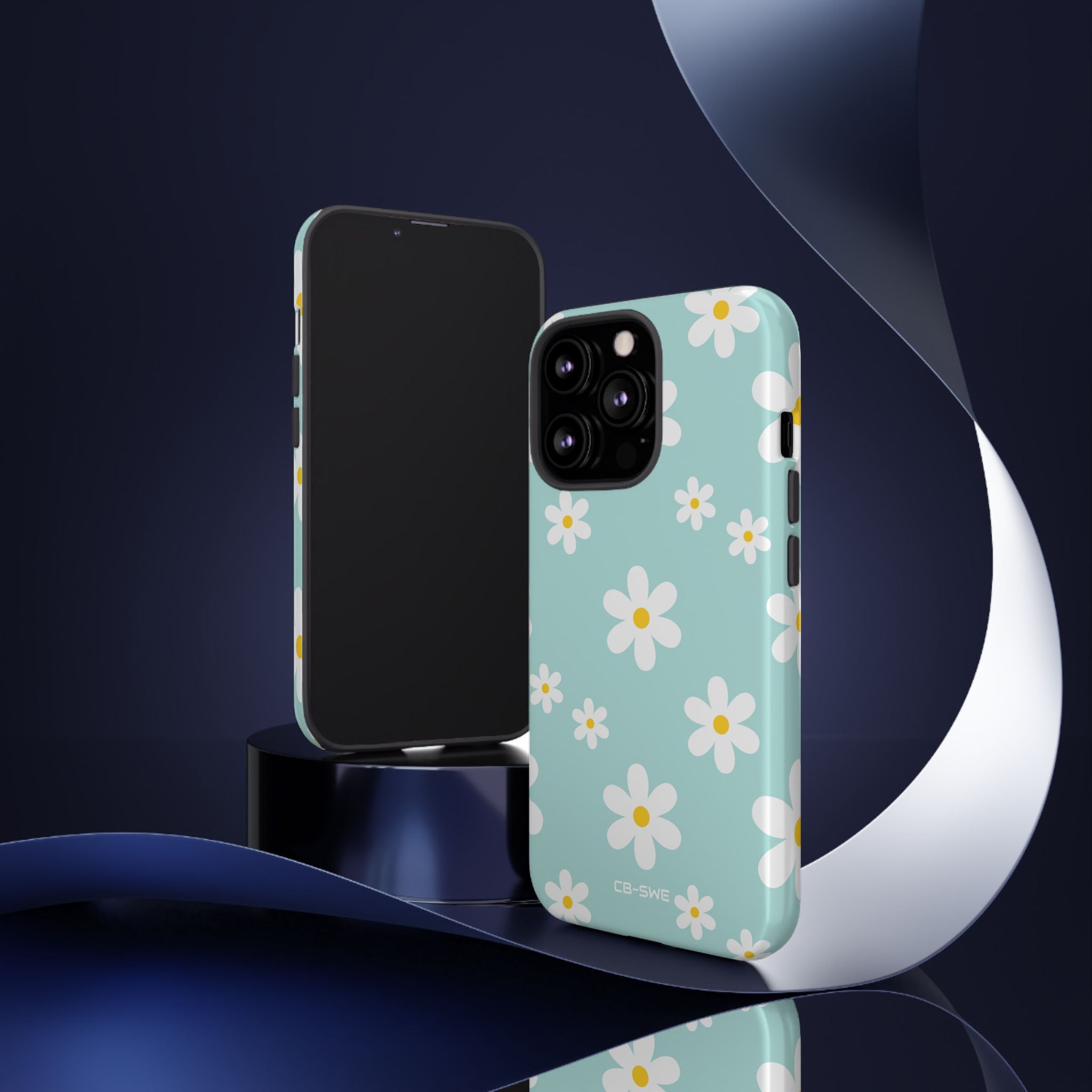 Daisies On Blue - iPhone Case