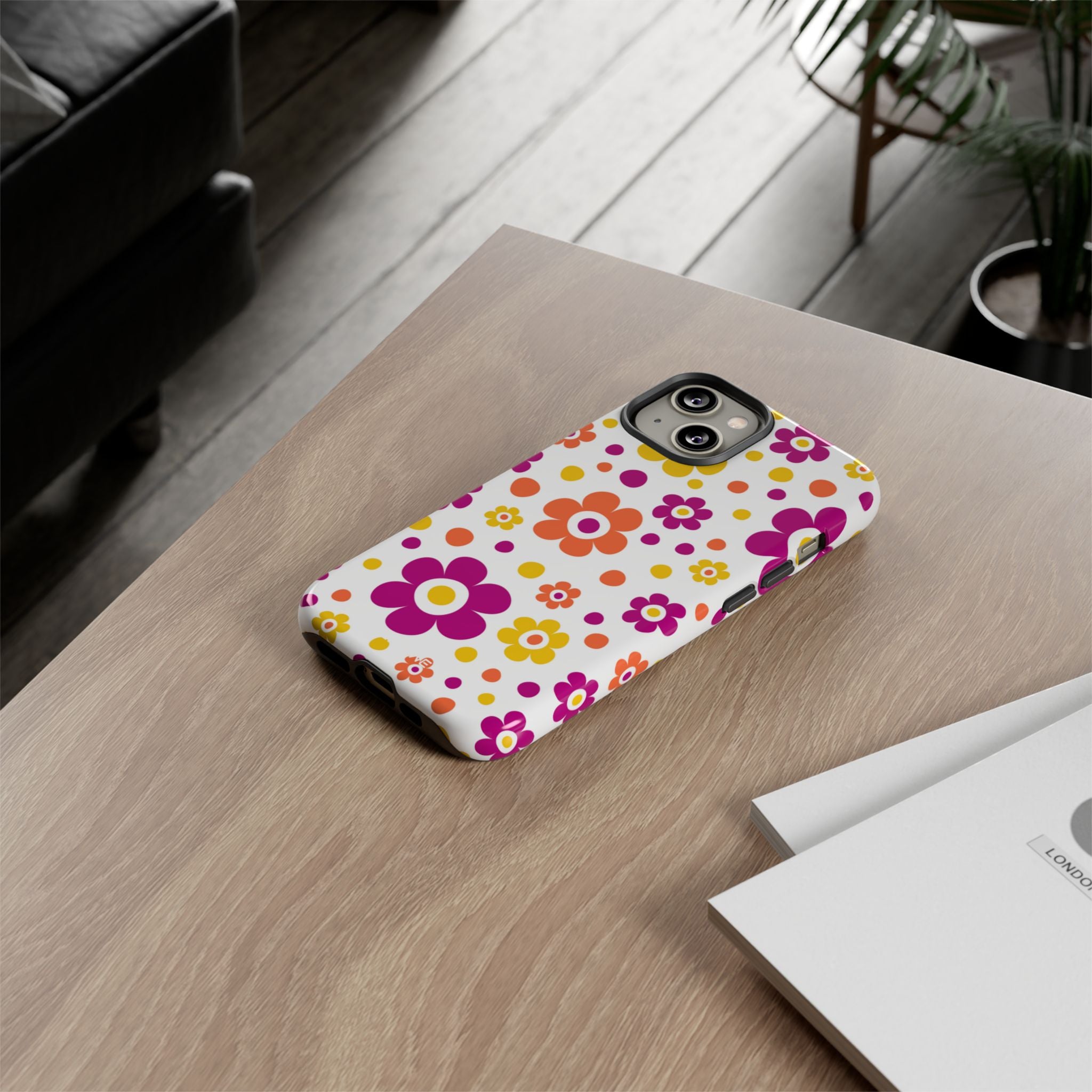Retro Floral Playfulness - iPhone Case