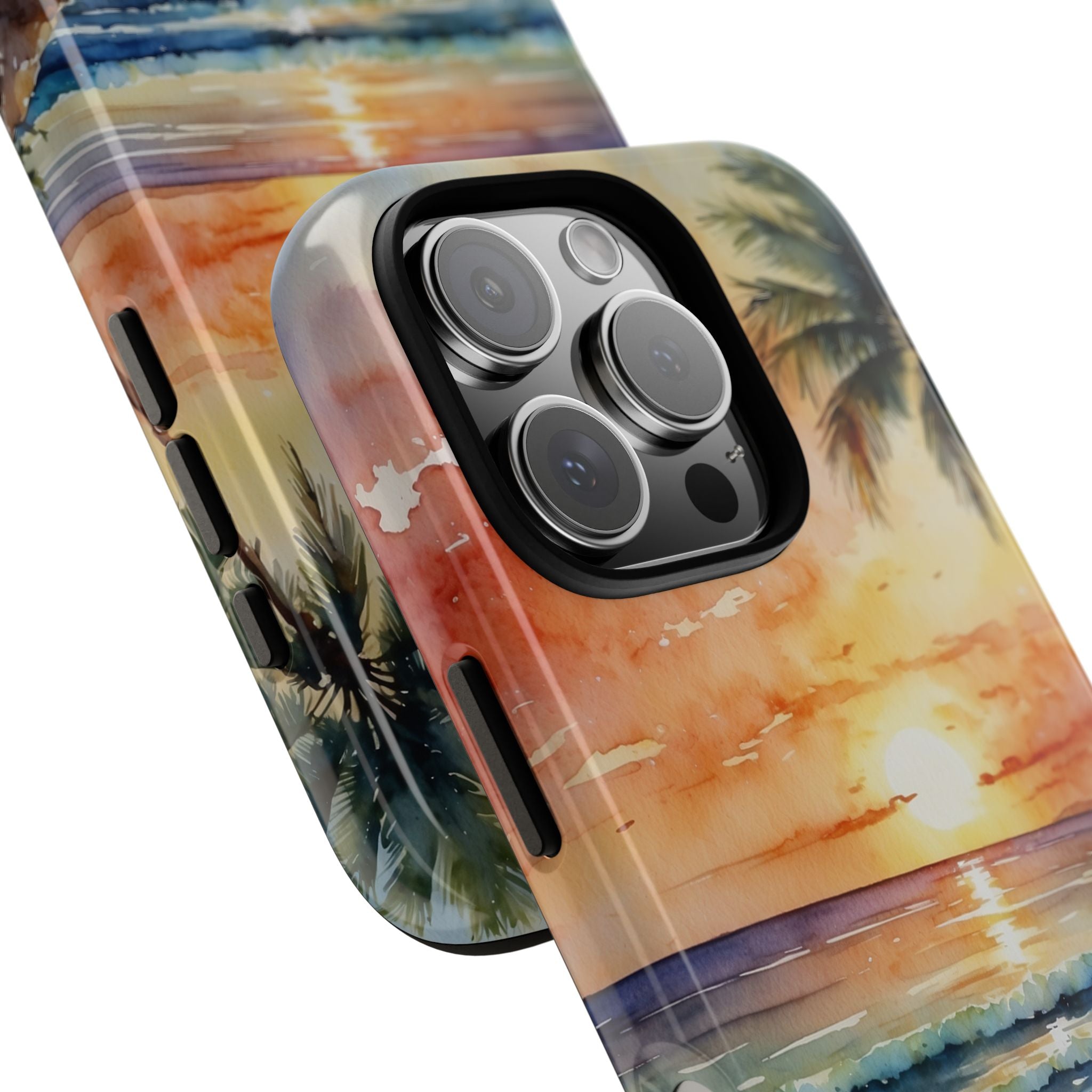 Sunset Palm iPhone 16 Pro Case - Tough