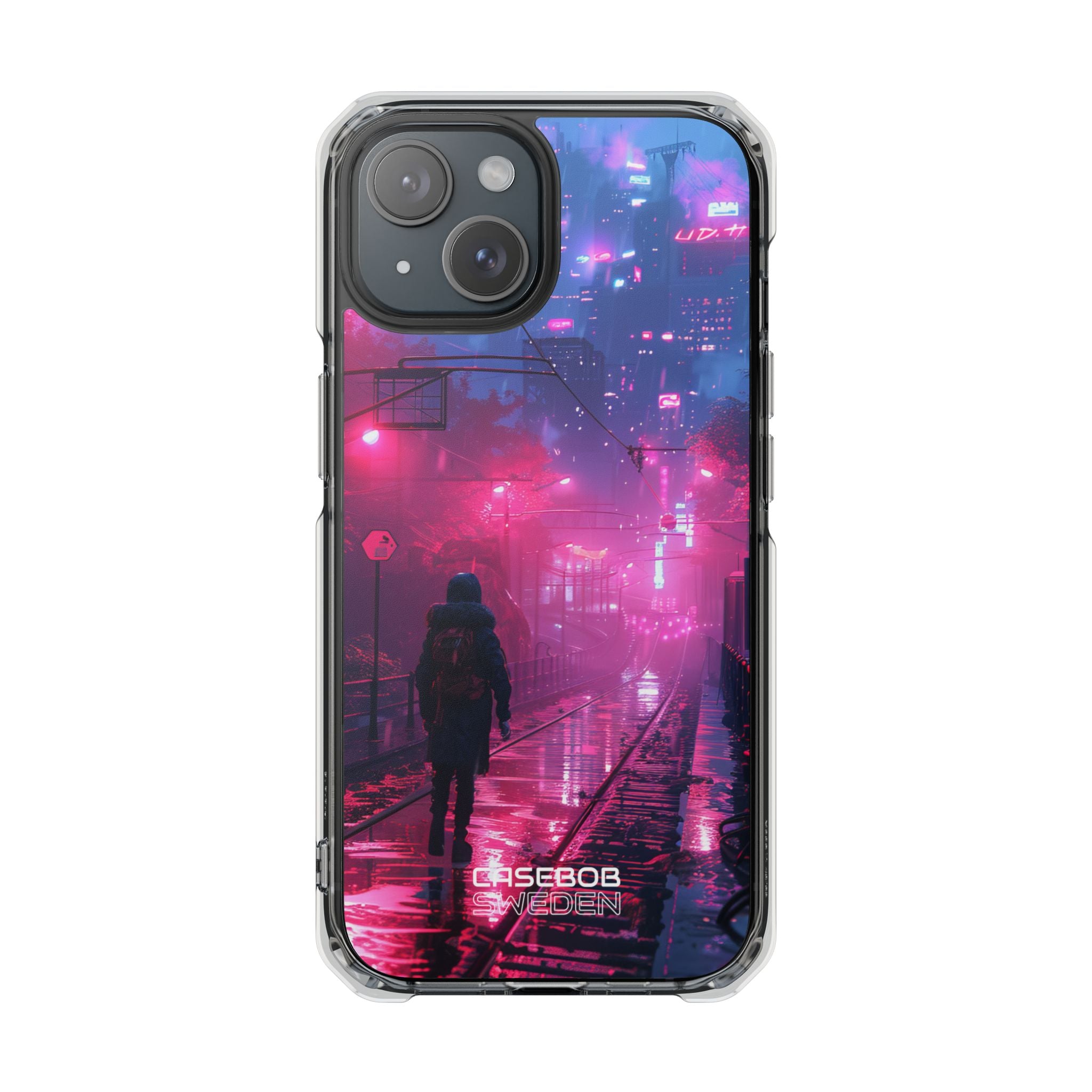 Neon Shadow City iPhone 15 - Impact Clear+