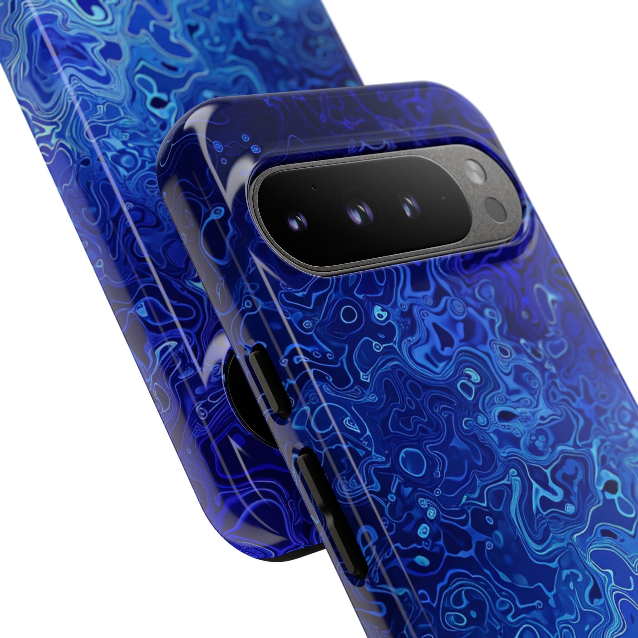 Swirling Blue Currents Google Pixel 9 - Tough