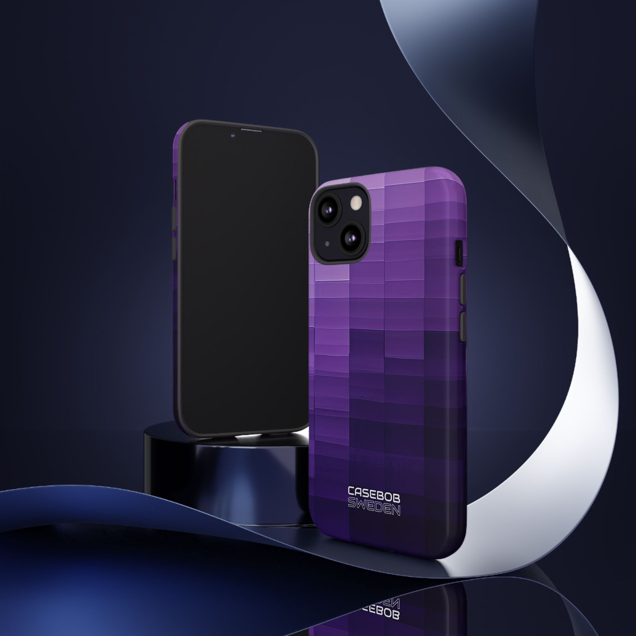 Purple Horizon Grid iPhone 13 - Tough