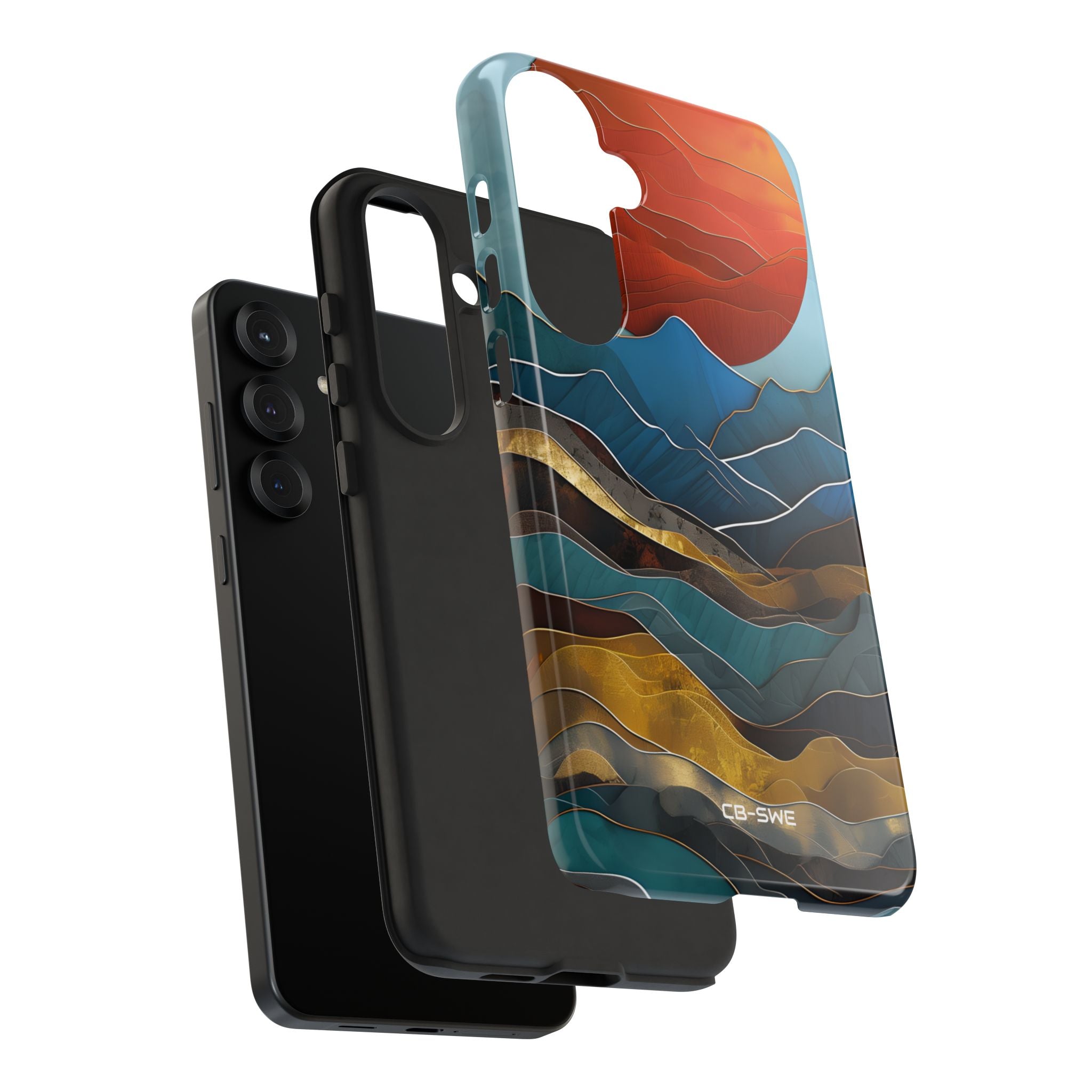 Sunset Geometry Waves - Samsung Case