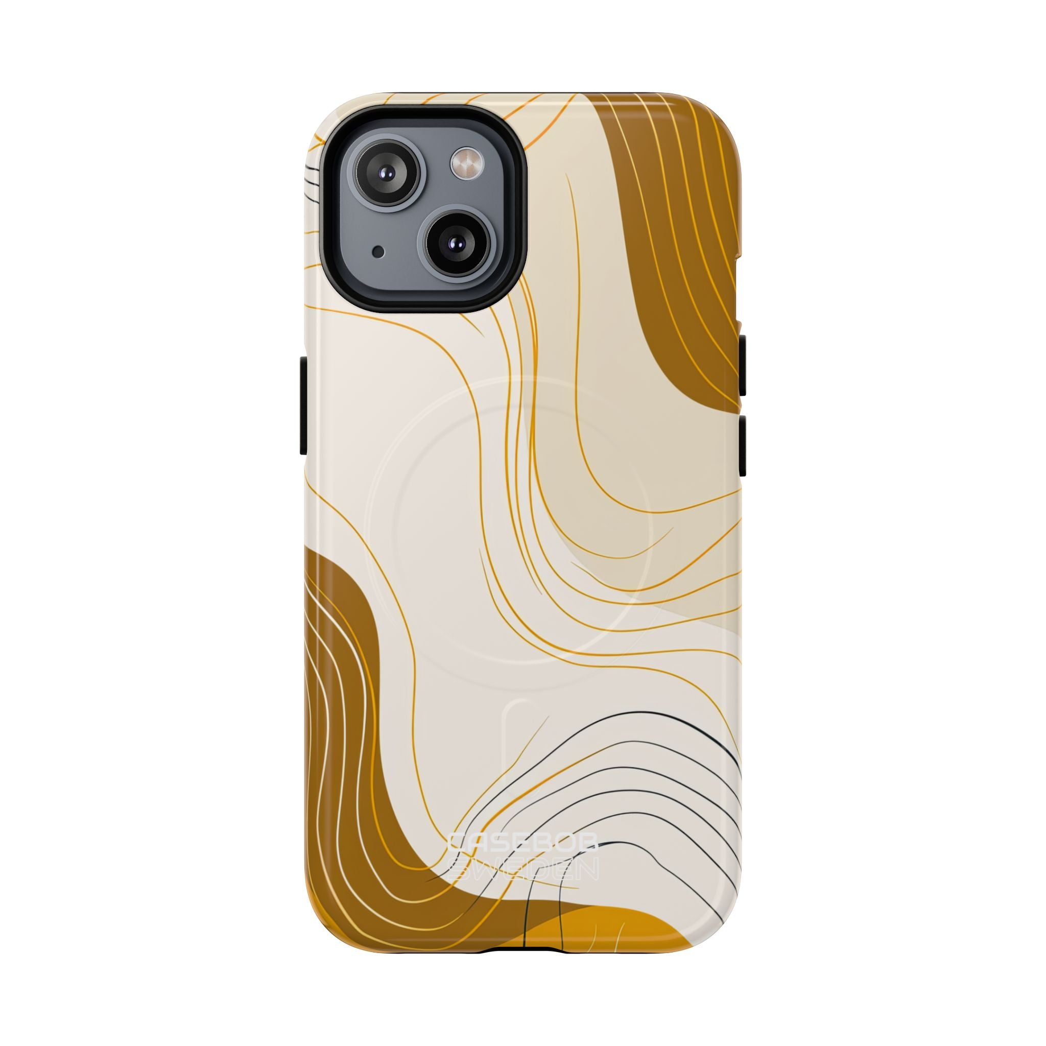 Golden Flow Lines iPhone 14 - Tough+