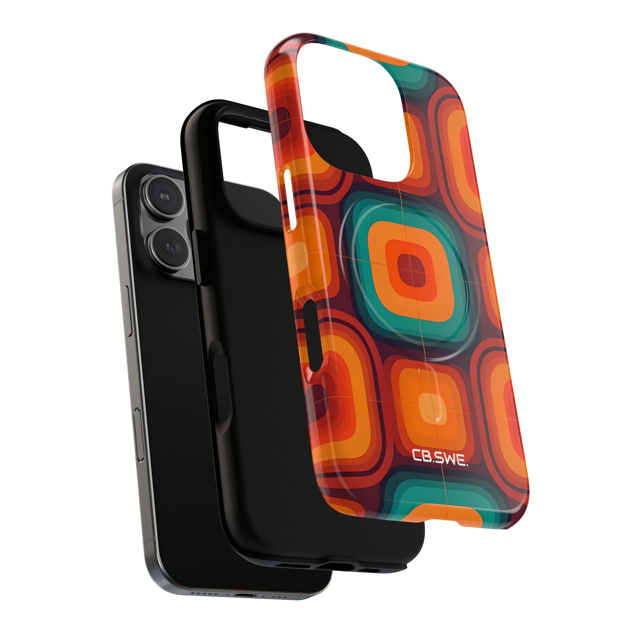 Retro 1970s Squares iPhone 16 - Tough+