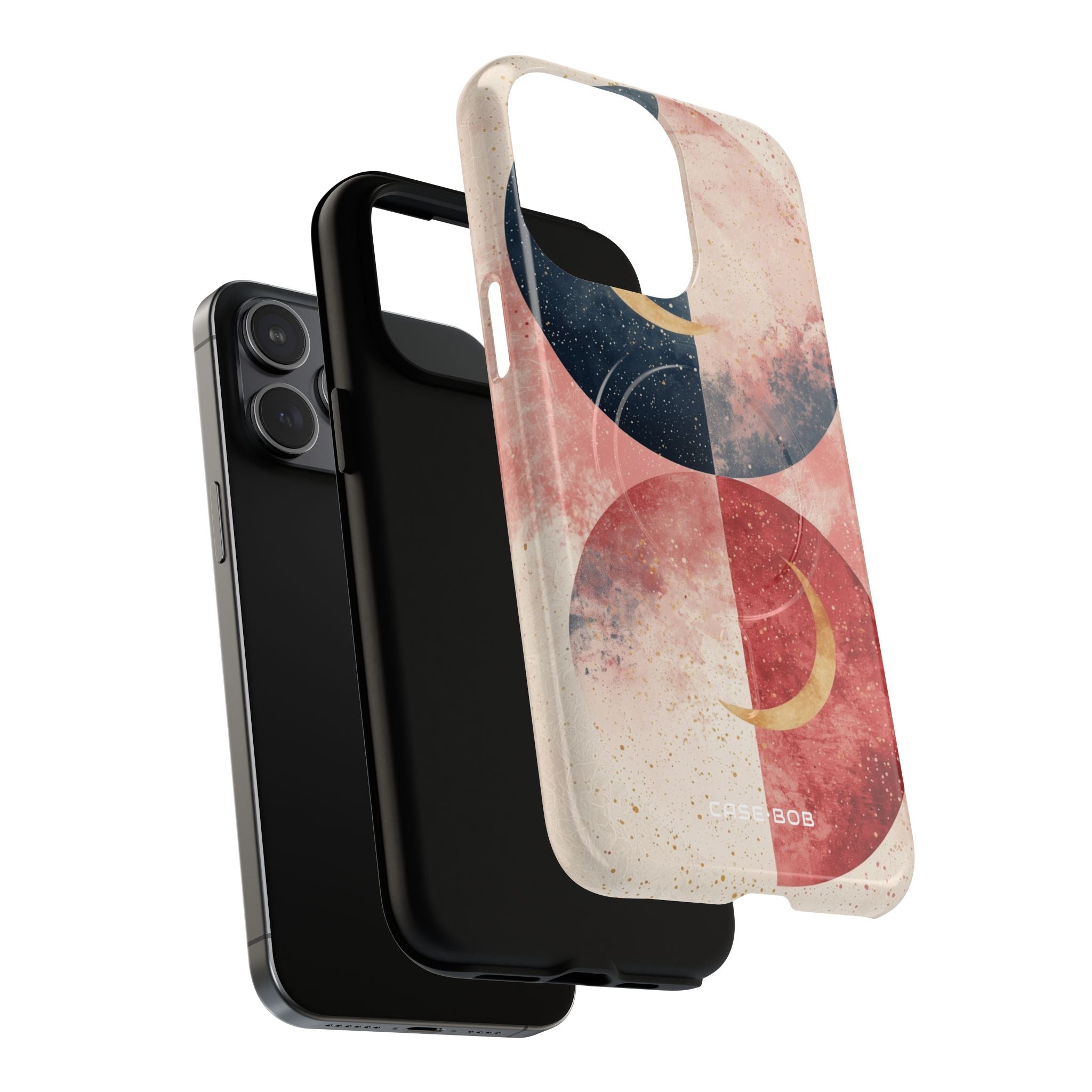 Golden Crescent Circles iPhone 15 Pro Max Case - Tough+