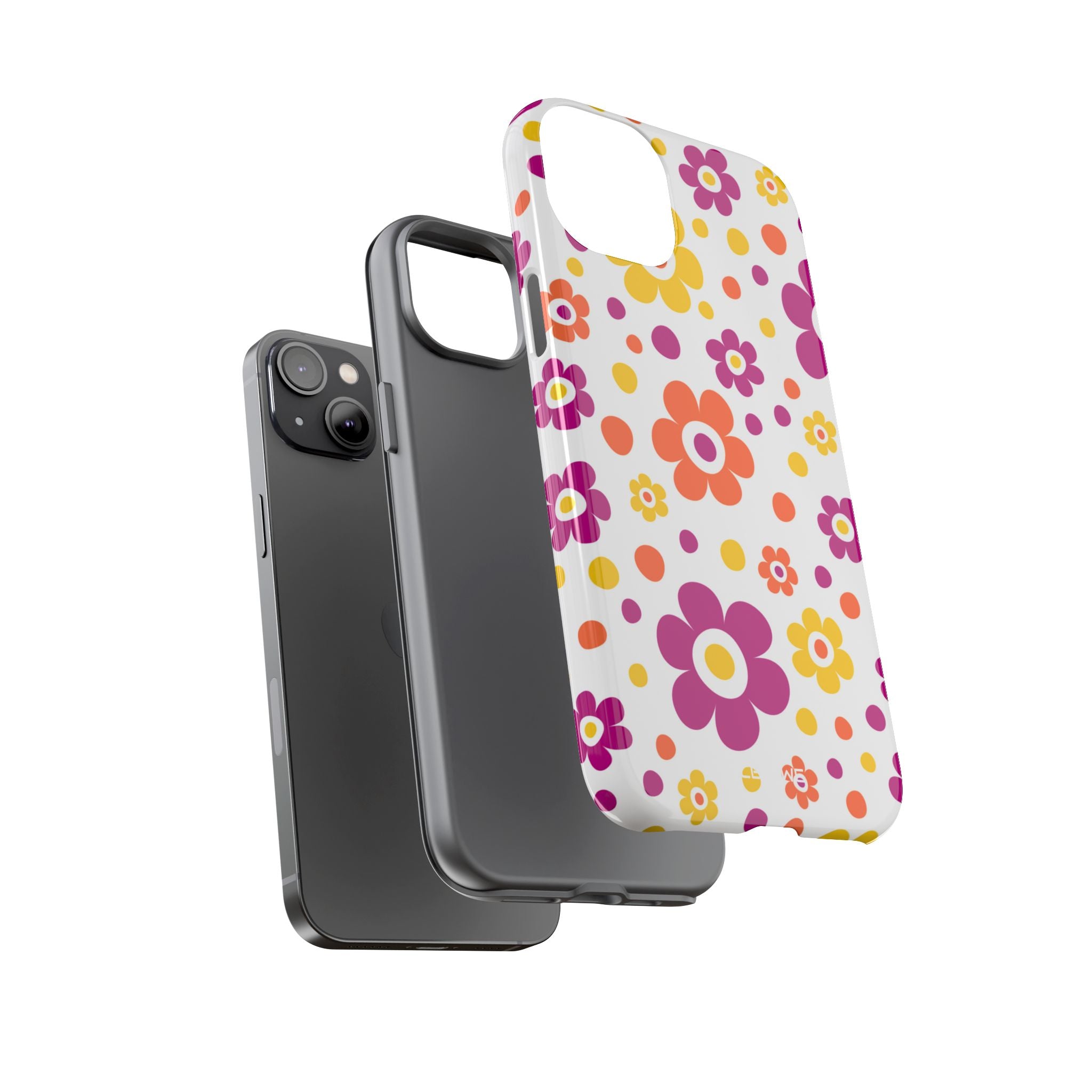 Retro Floral Playfulness - iPhone Case