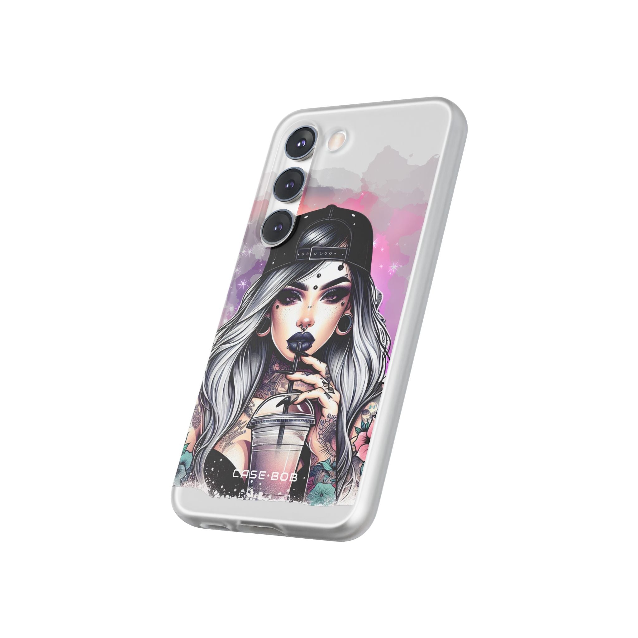 Silver Sip Nebula Samsung S23 Case - Soft