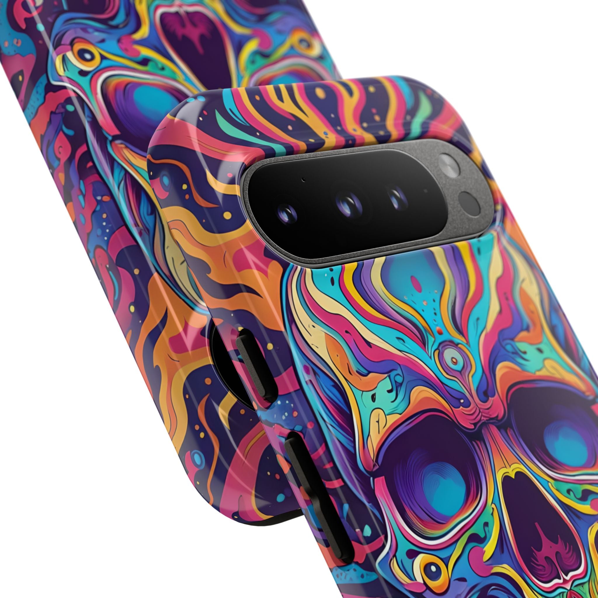 Flaming Skull Google Pixel 9 Pro Case - Tough