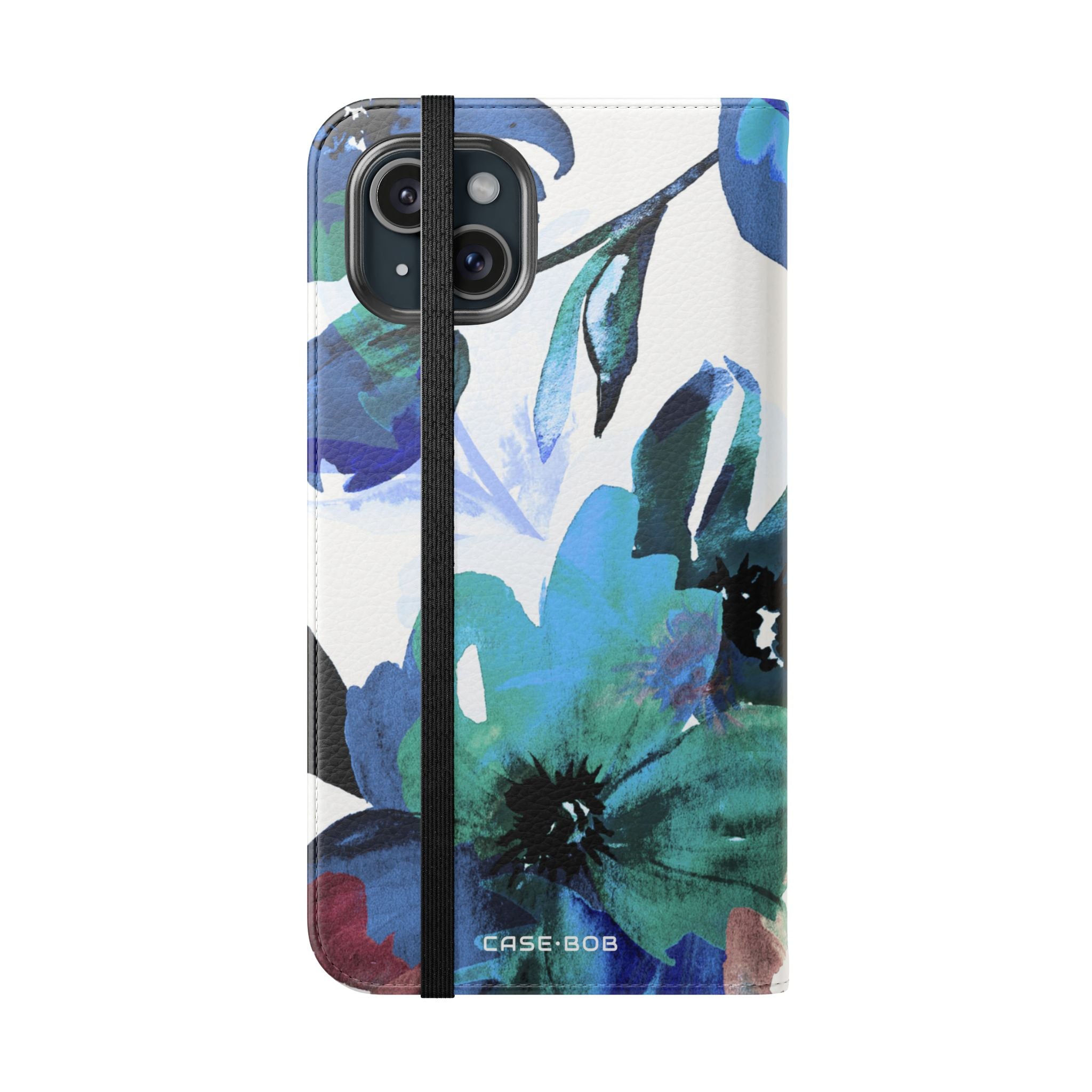 Blue Bloom - iPhone 15 Plus Case - Wallet
