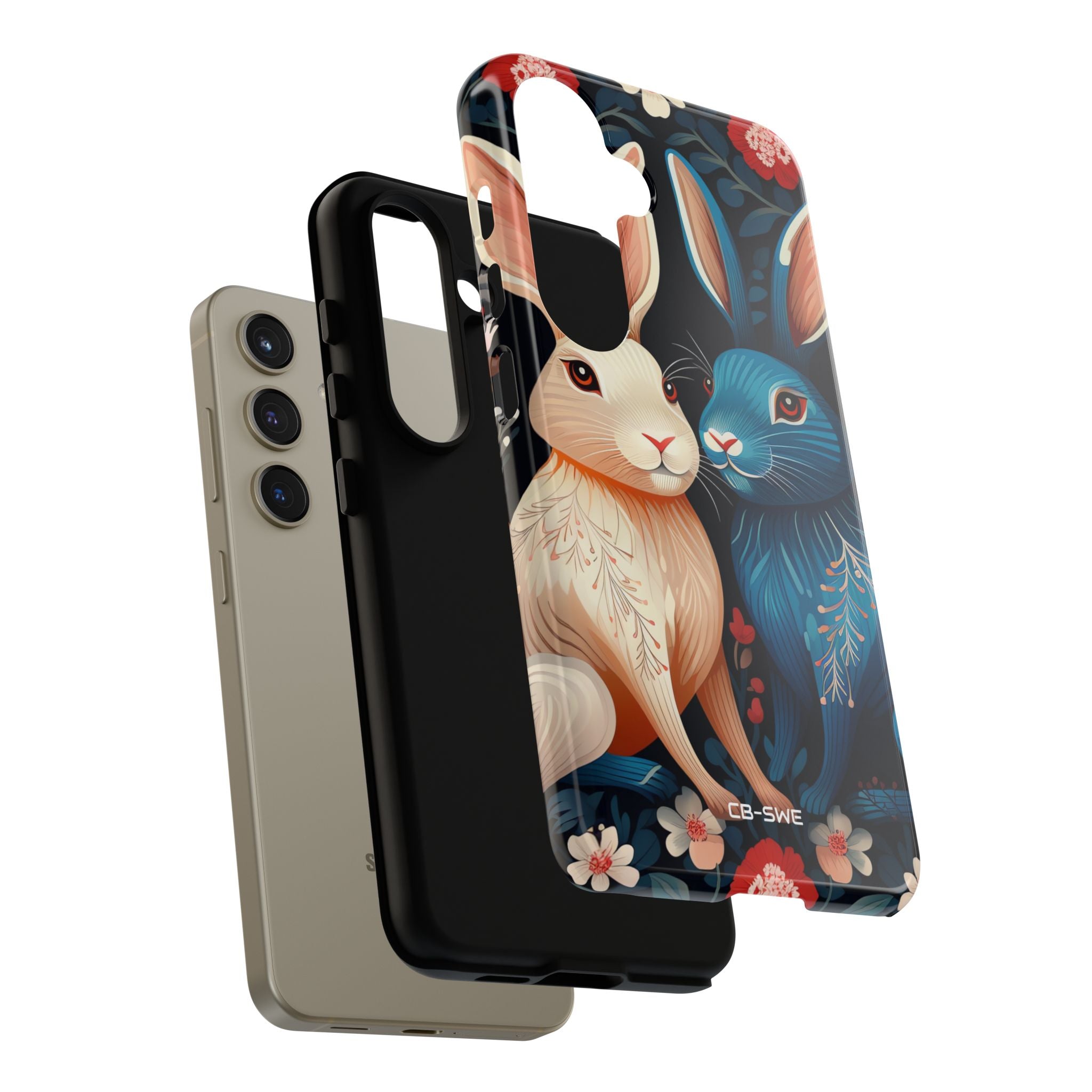 Rabbits Embrace Blossoms - Samsung Case