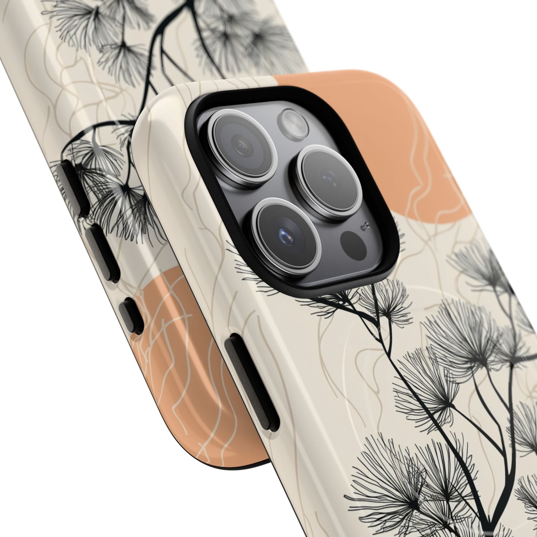 Spiky Tree Sunset iPhone 15 Pro Case - Tough+