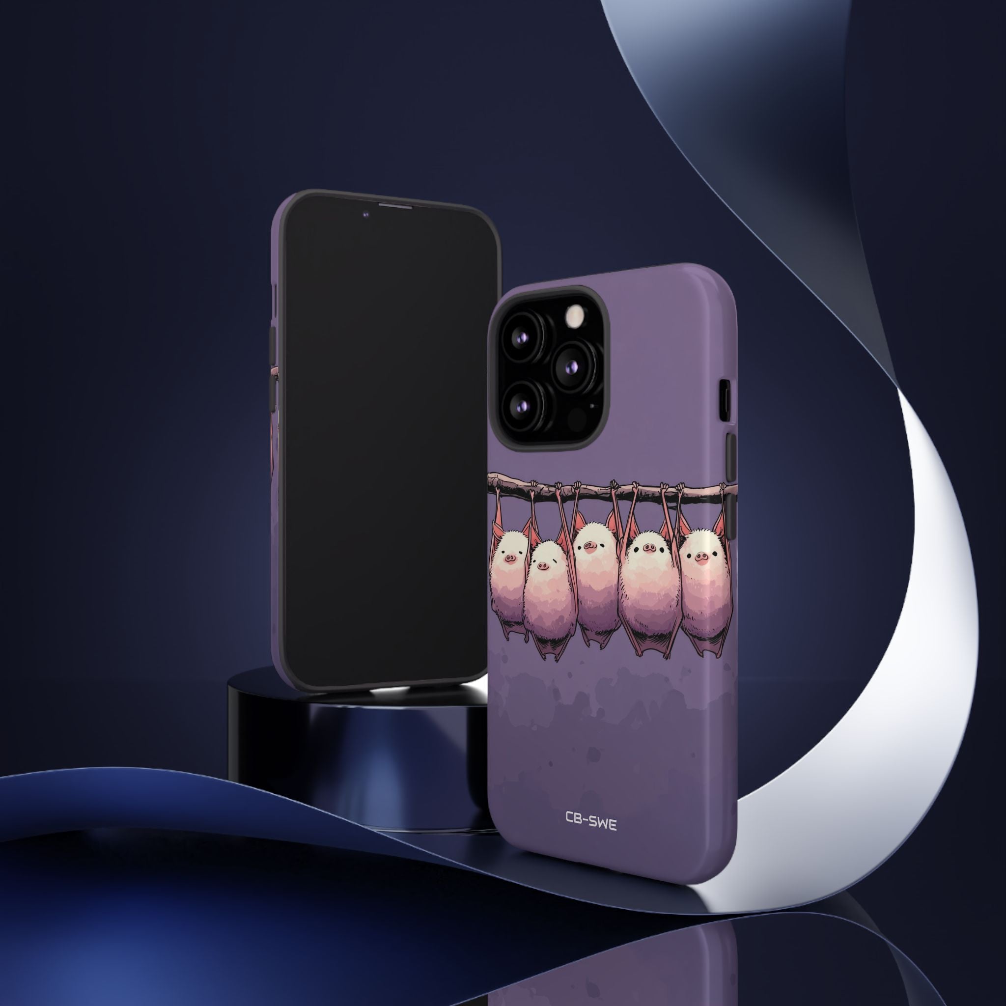 Bats Hang Playfully - iPhone Case