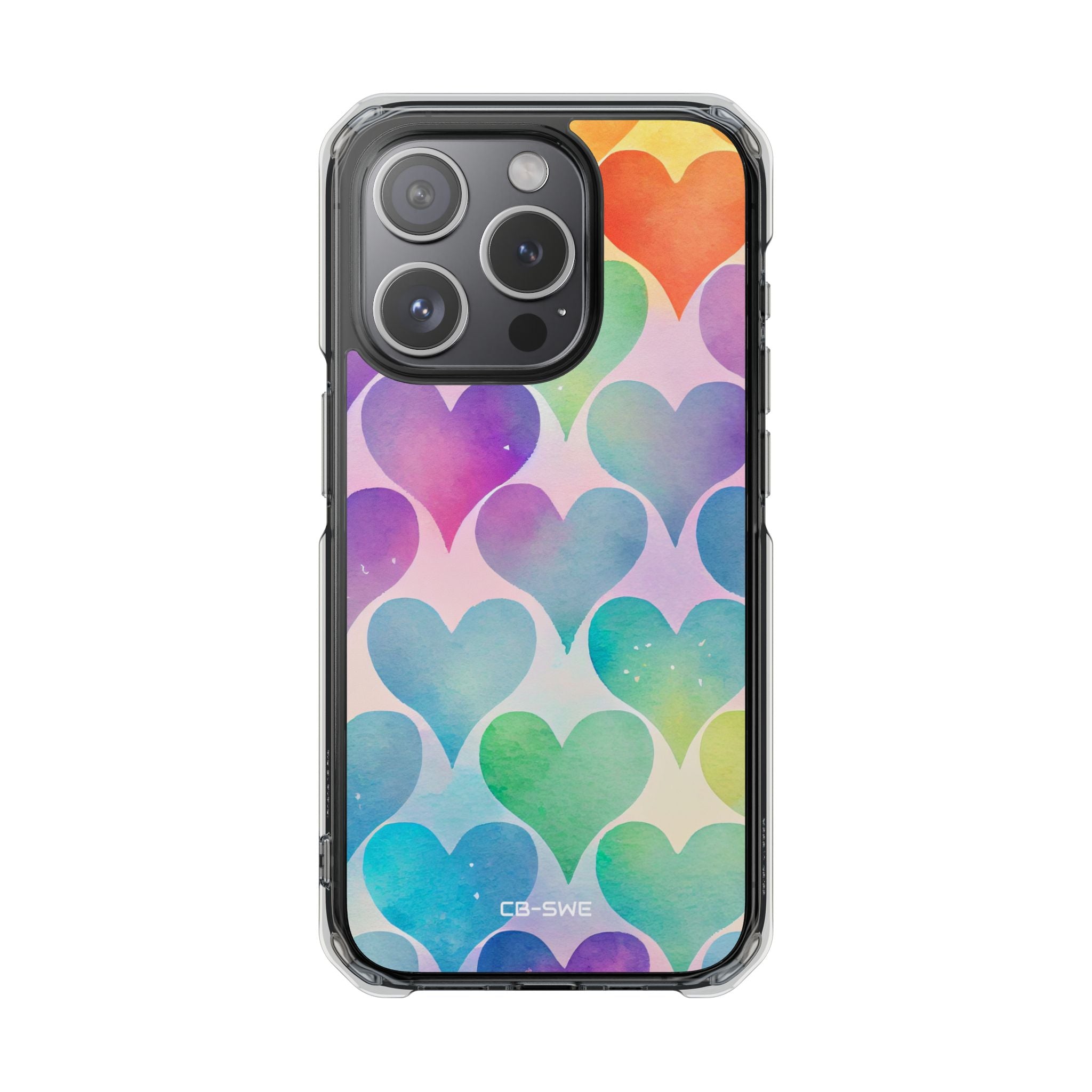 Watercolor Heart Symphony iPhone Case - Impact
