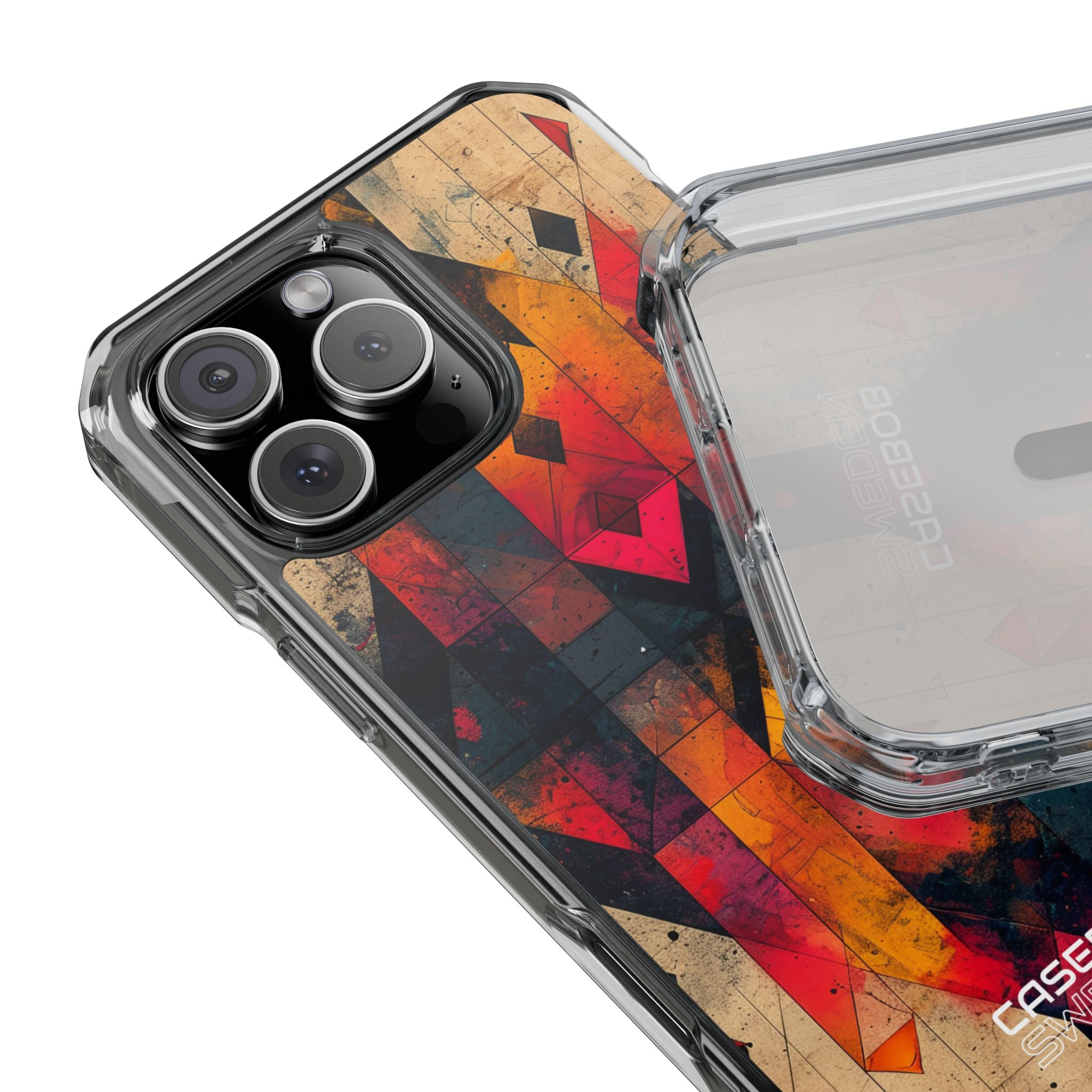 Fiery Symmetry Fusion iPhone 16 - Impact Clear+