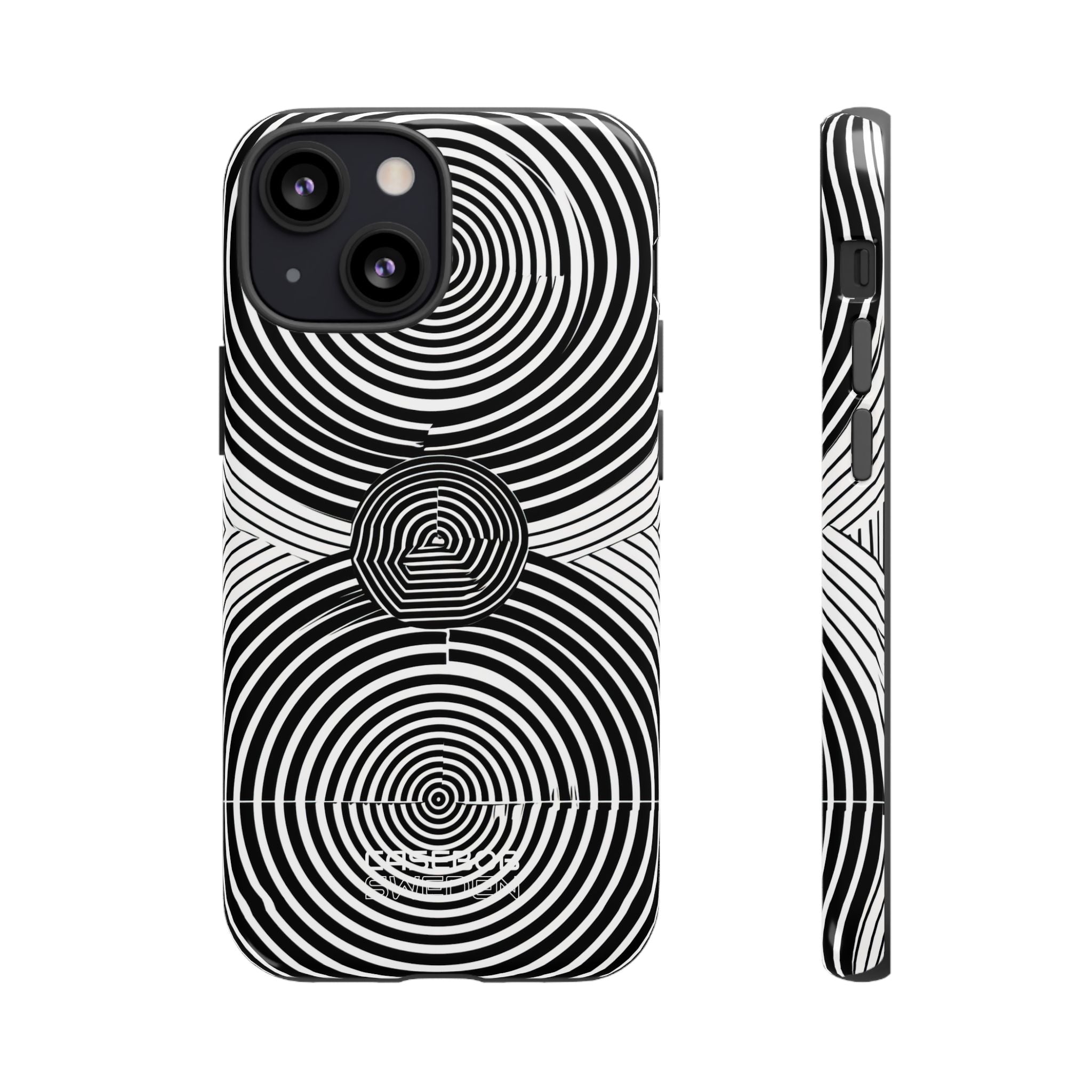 Monochrome Spiral Motion iPhone 13 - Tough