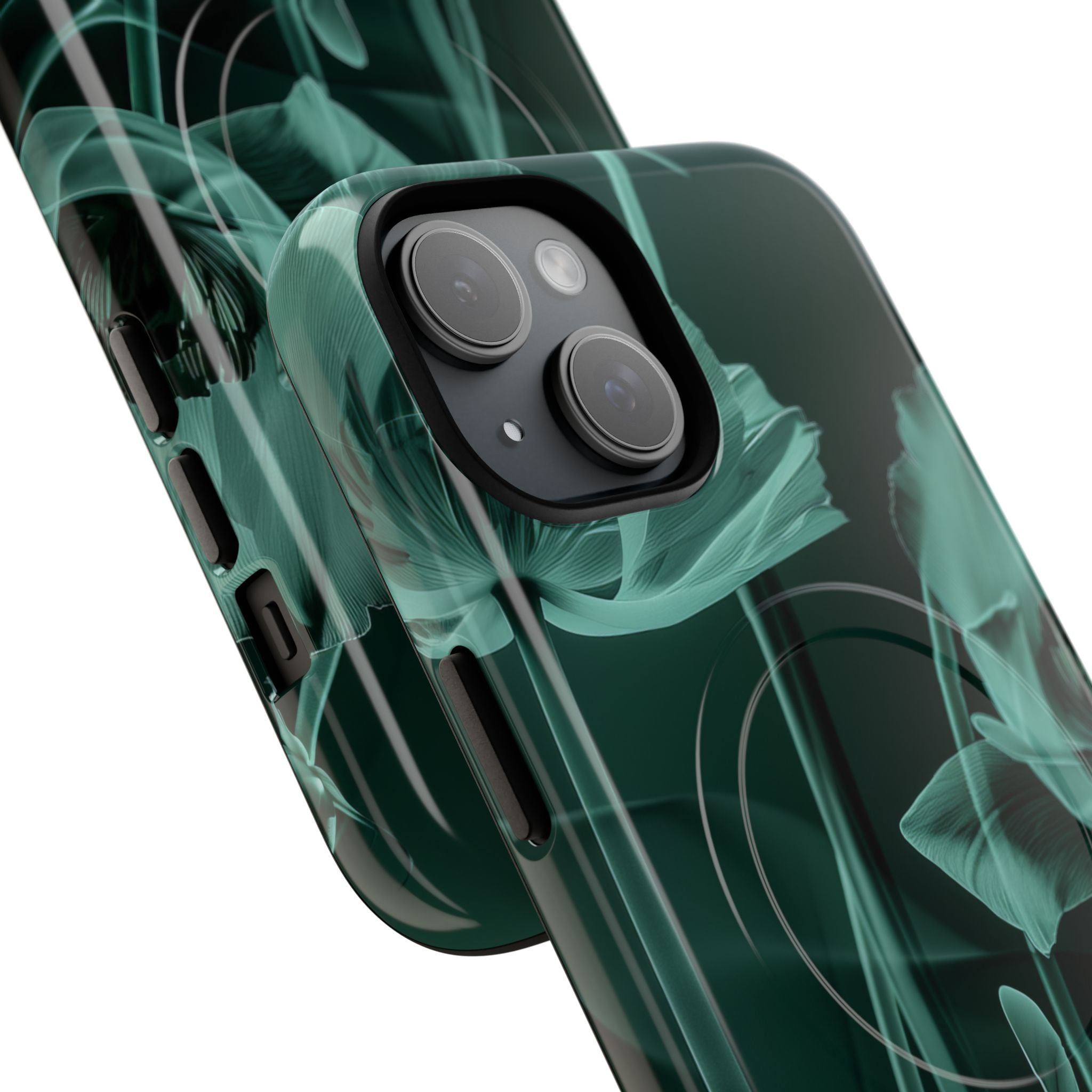 Teal Bloom Radiance iPhone 15 - Tough+