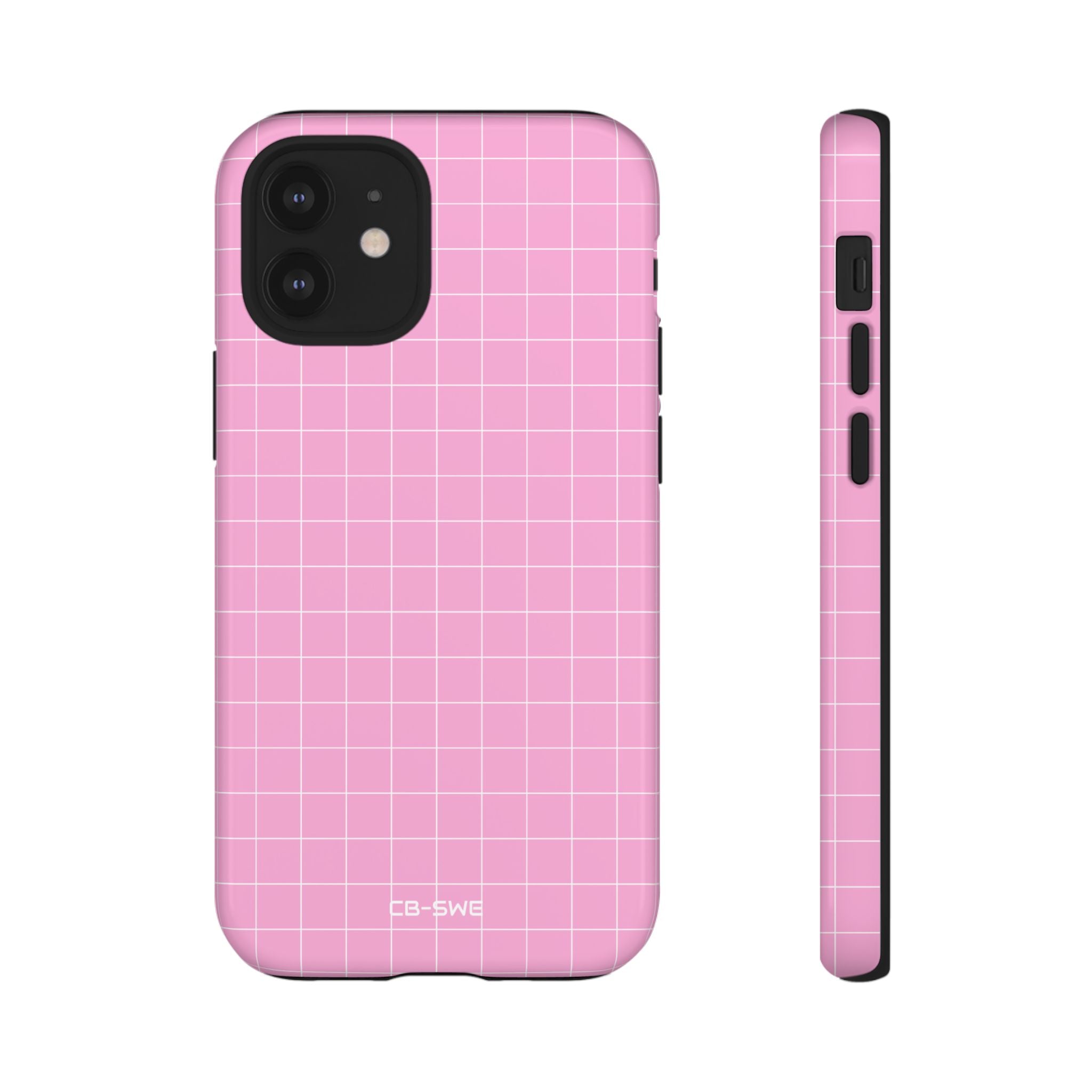 Pink Squares Align - iPhone Case