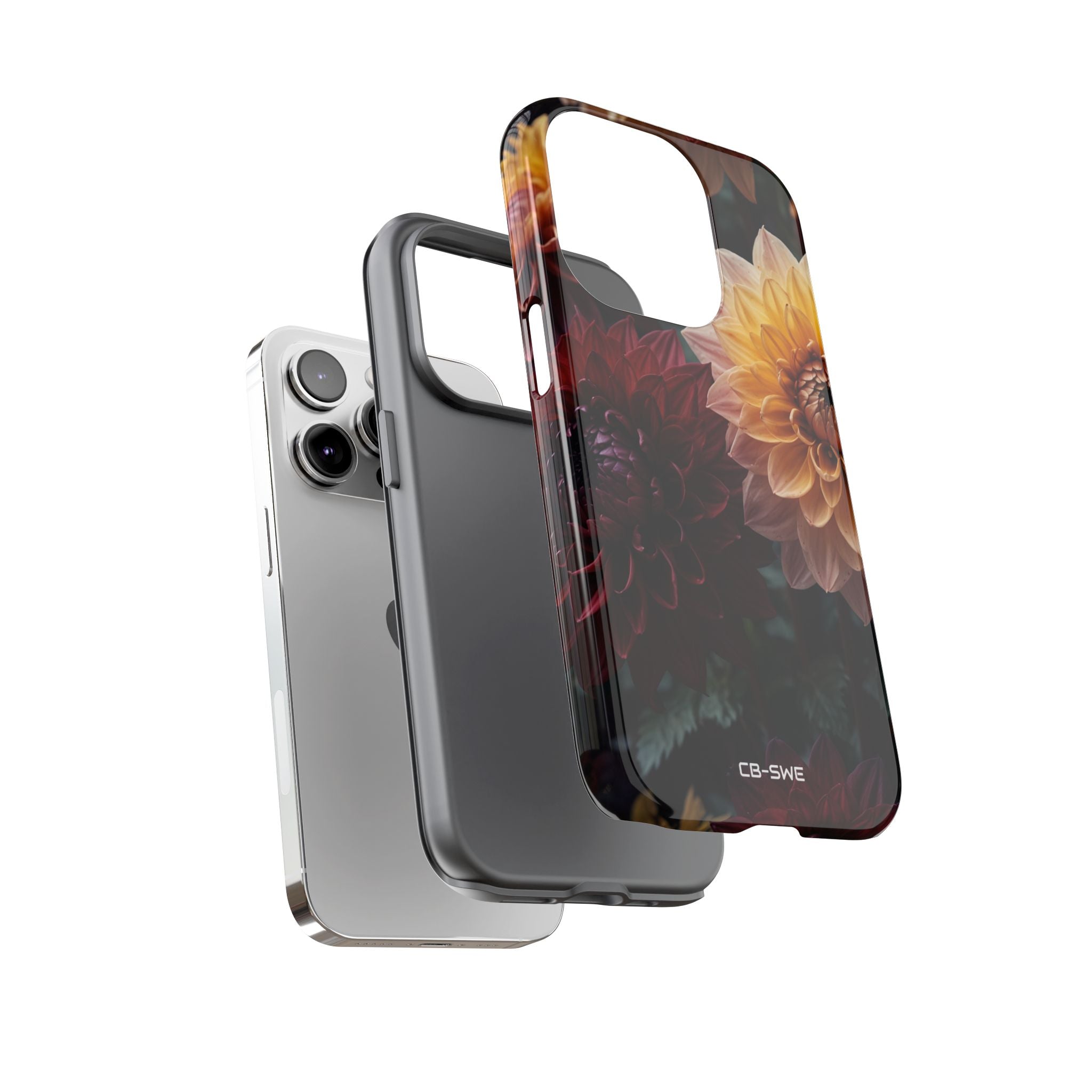 Dahlias Embrace Light - iPhone Case