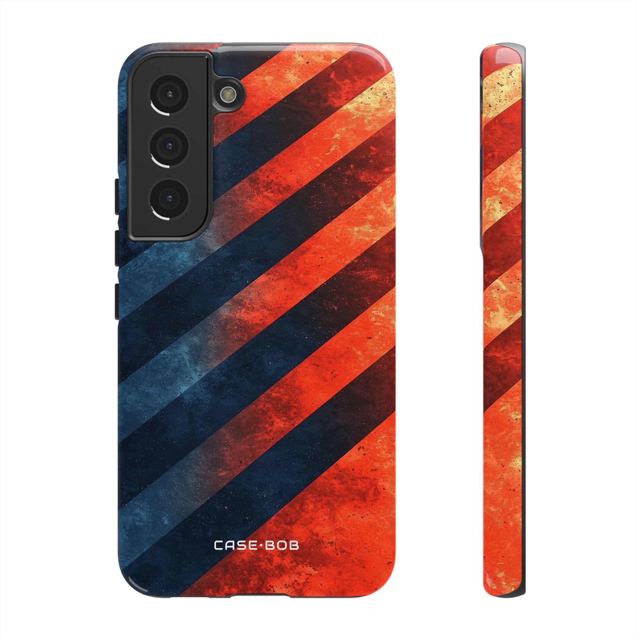 Diagonal Stripes Blaze Samsung S22 Case - Tough