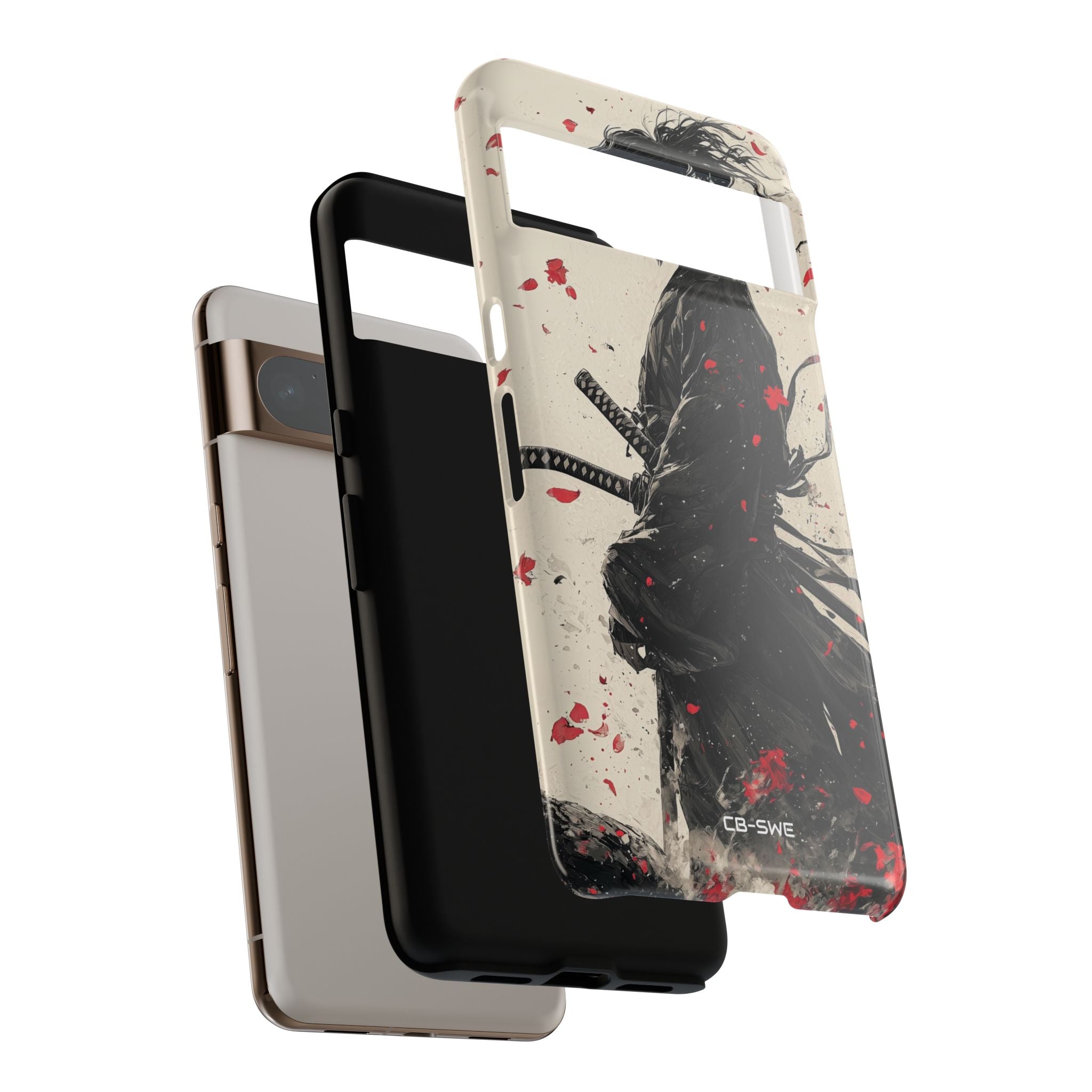 Falling Samurai Petals - Google Pixel Case