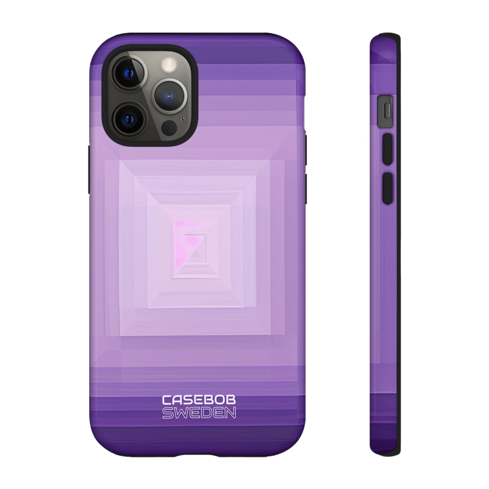 Purple Geometry Vortex iPhone 12 - Tough