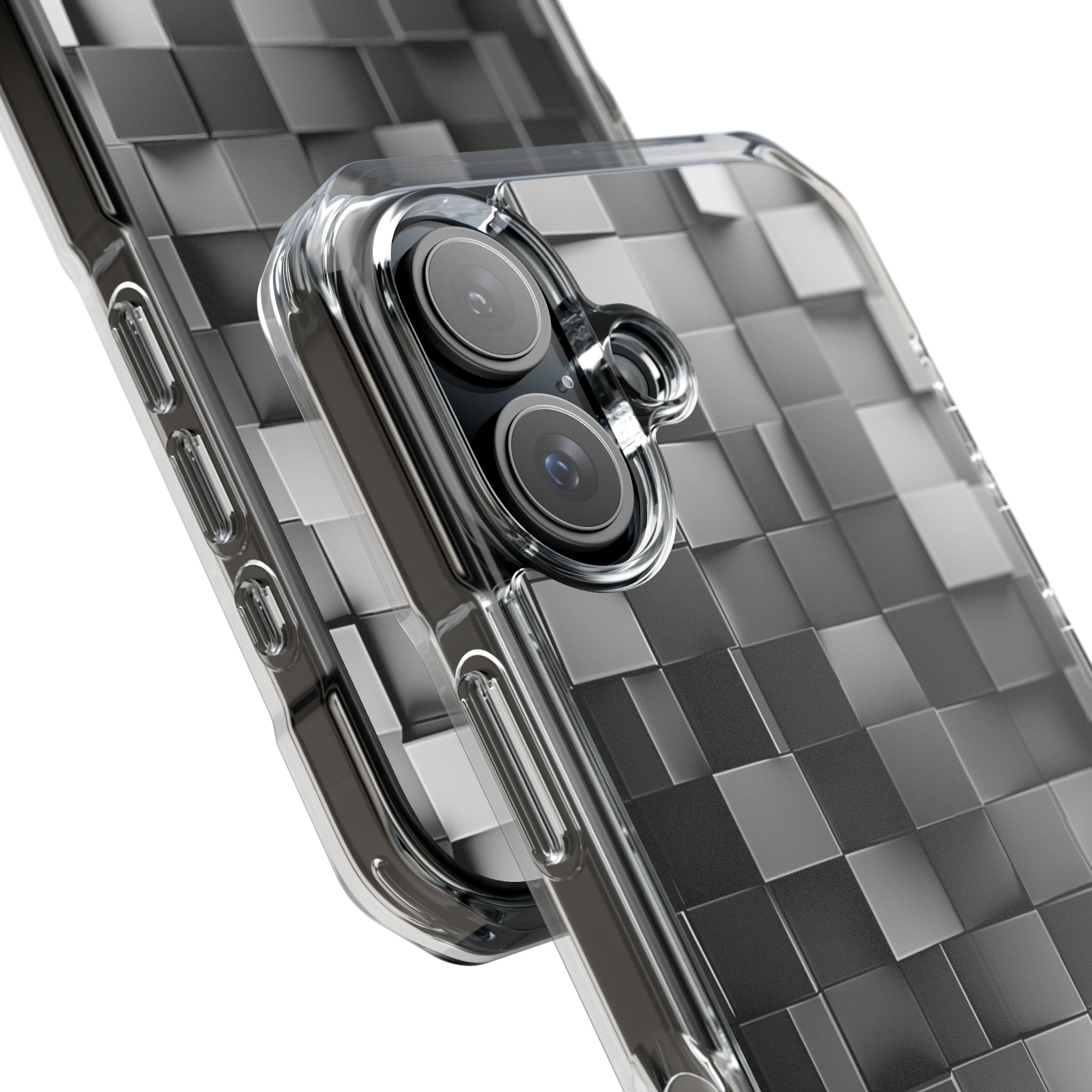 Monochrome Cube Depth iPhone 16 - Impact Clear+