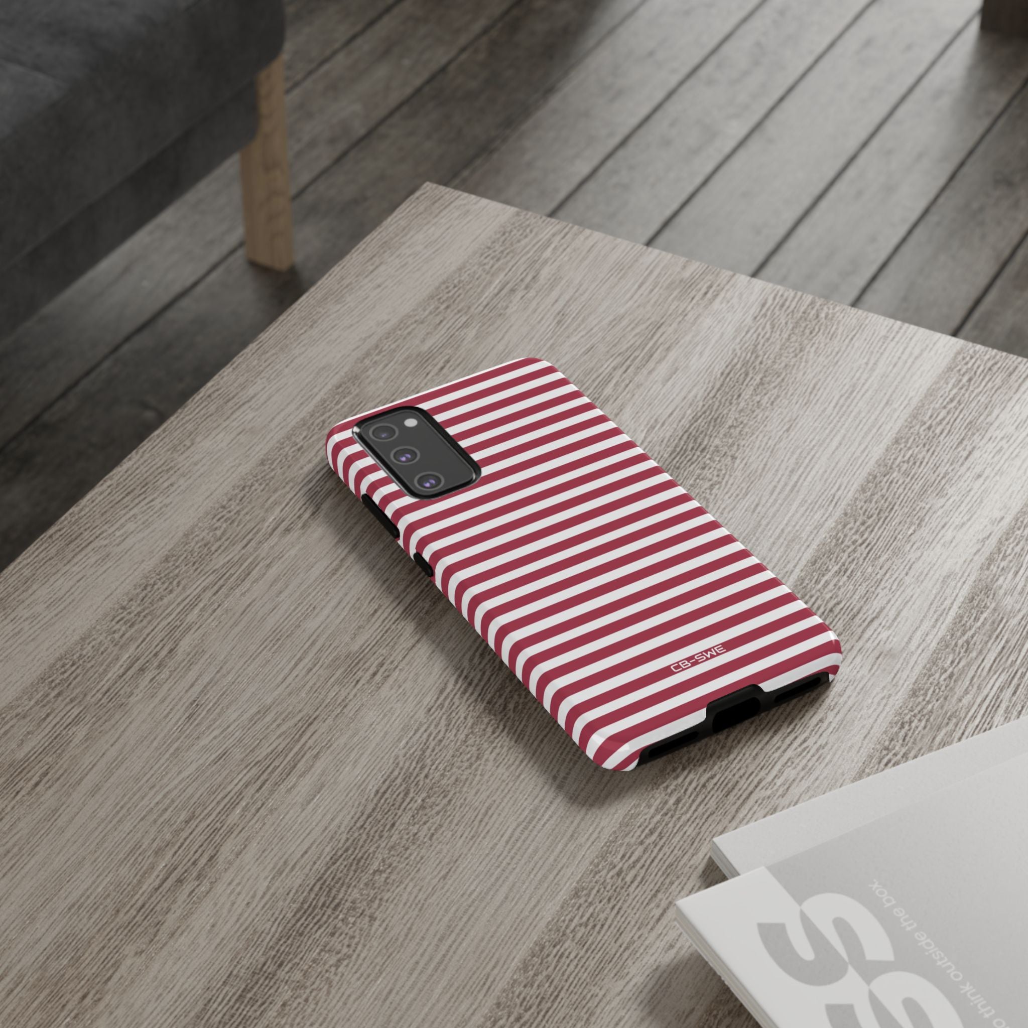 Crimson Stripes Flow - Samsung Case