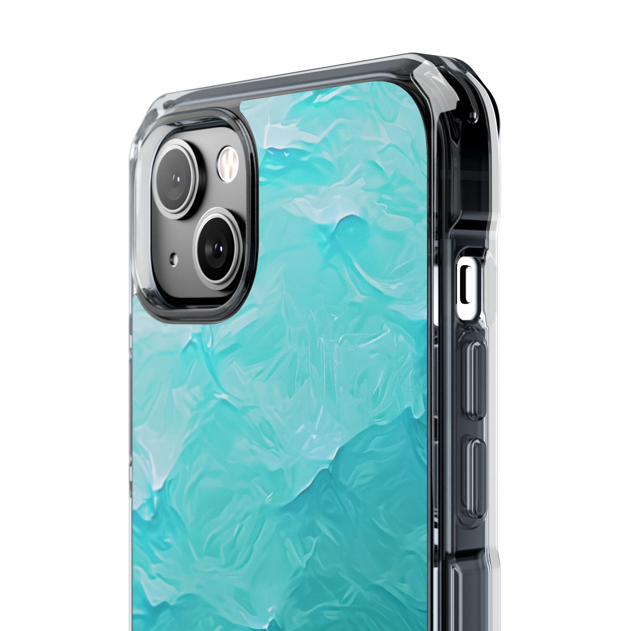 Soothing Aqua Currents iPhone 14 - Impact Clear+
