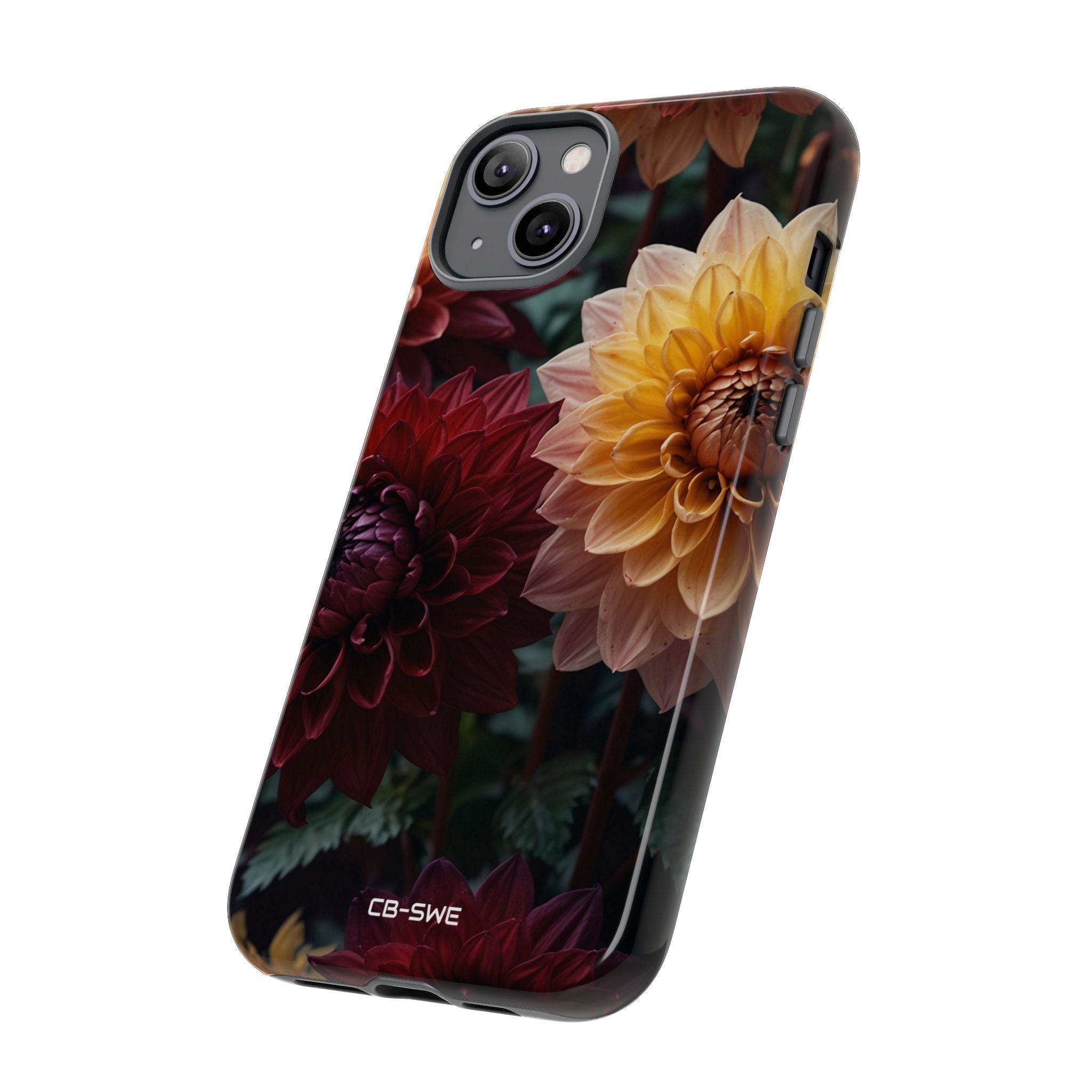 Dahlias Embrace Light - iPhone Case