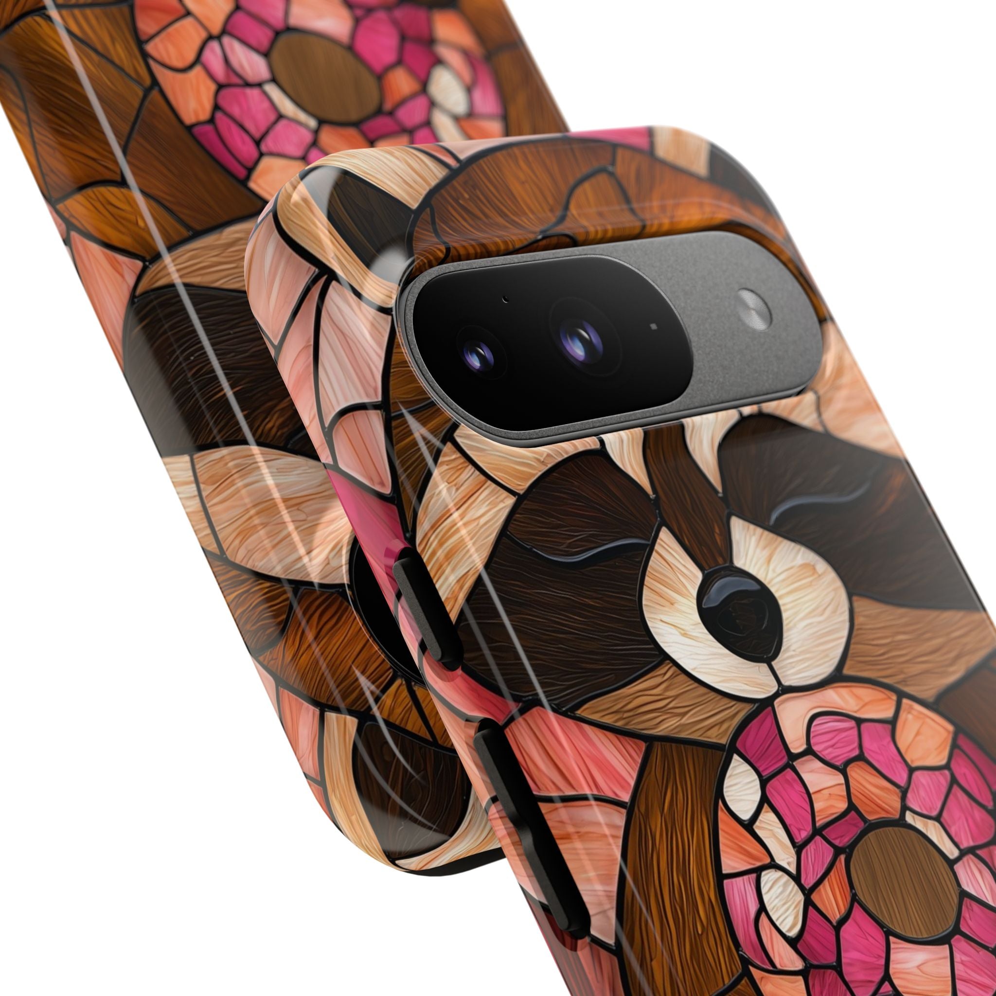 Raccoon Holds Donut - Google Pixel Case