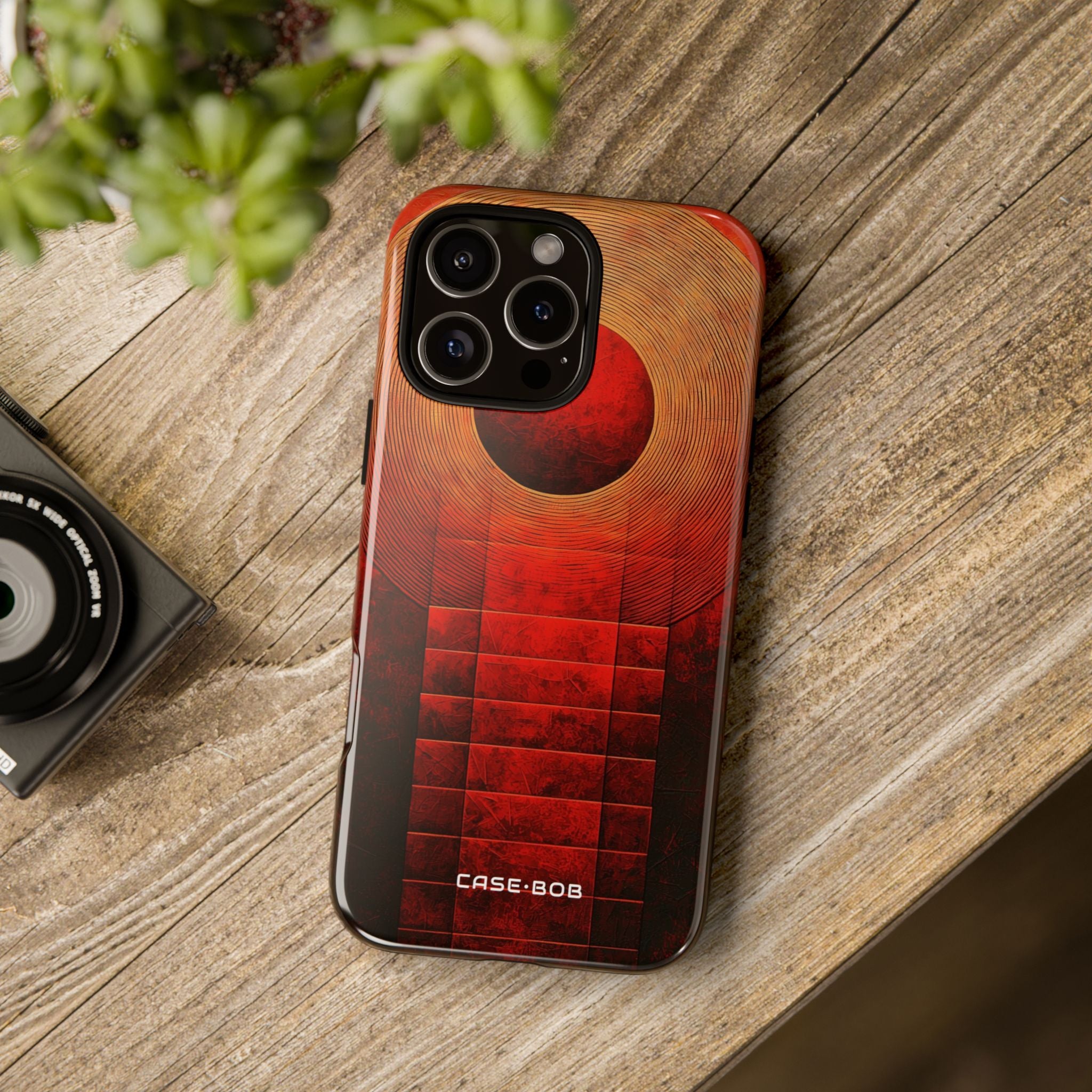 Crimson Orbit iPhone 16 Pro Max Case - Tough