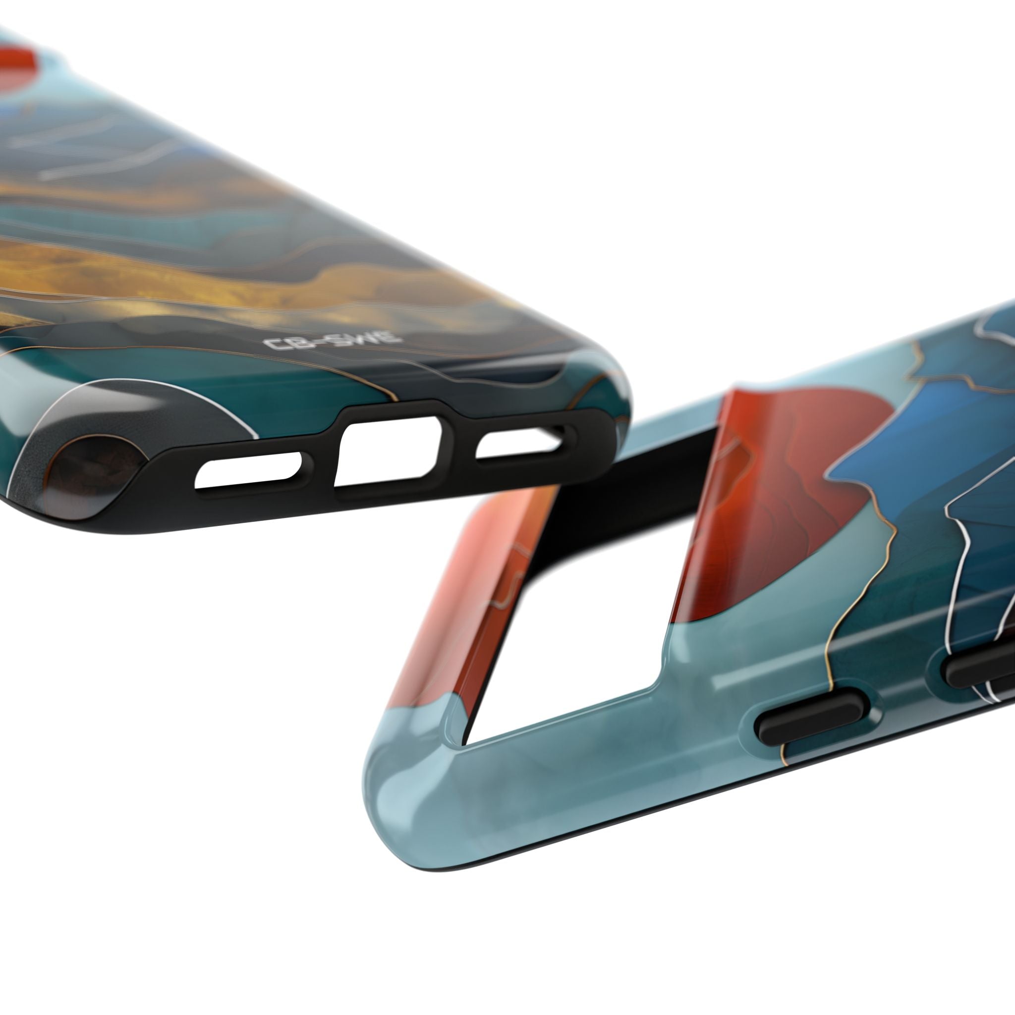 Sunset Geometry Waves - Google Pixel Case