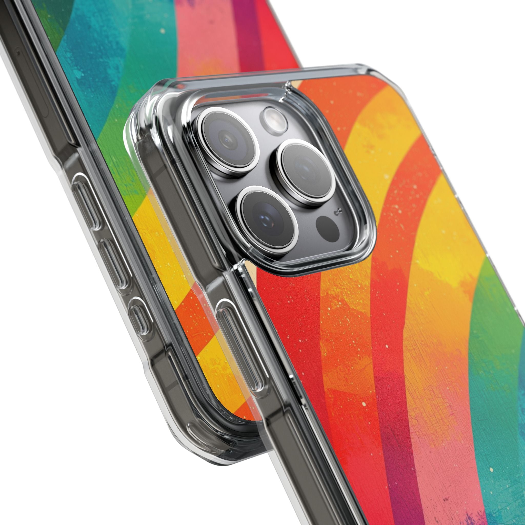 Textured Rainbow Arc iPhone 15 Pro Max Case - Impact
