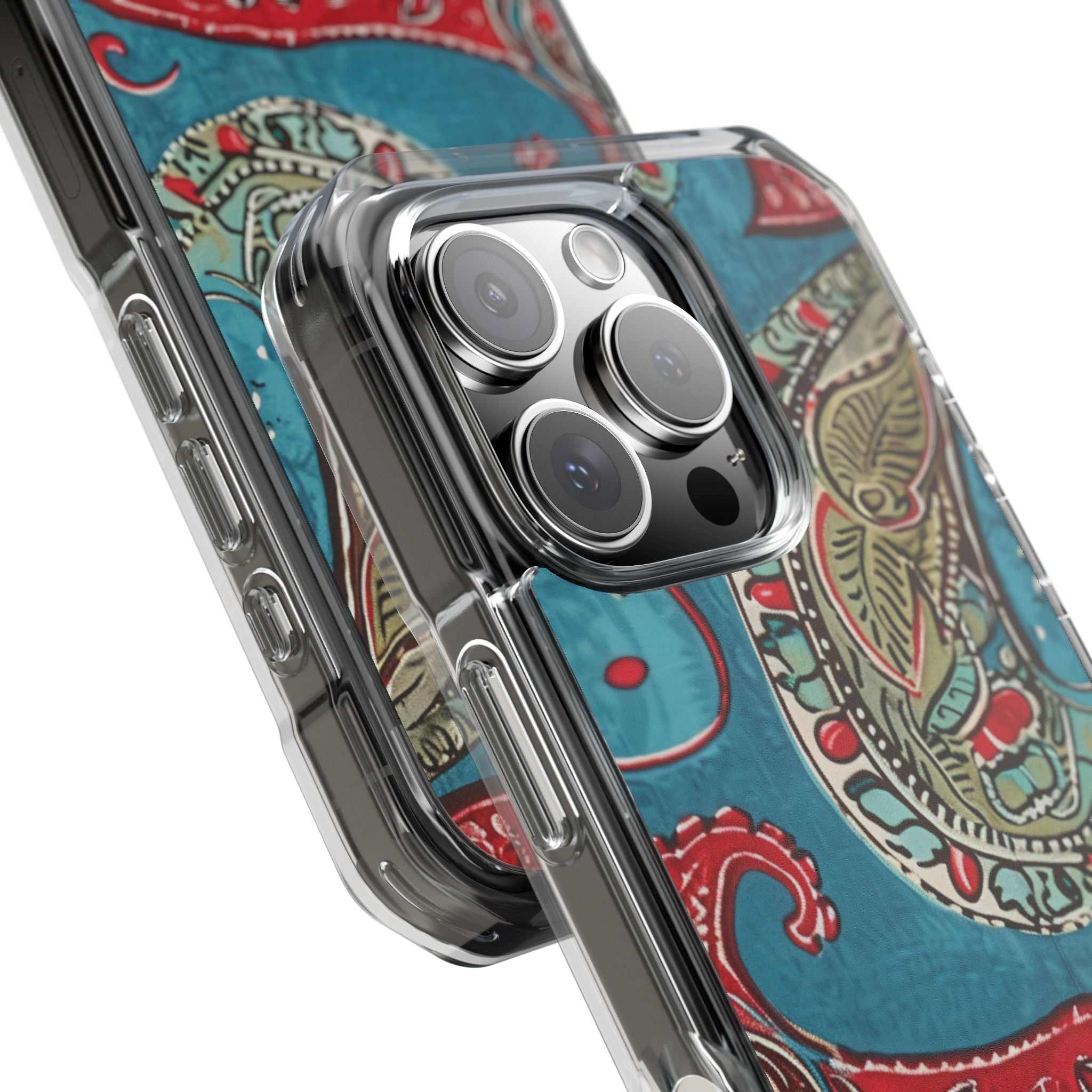 Paisley Floral Fusion iPhone 16 - Impact Clear+