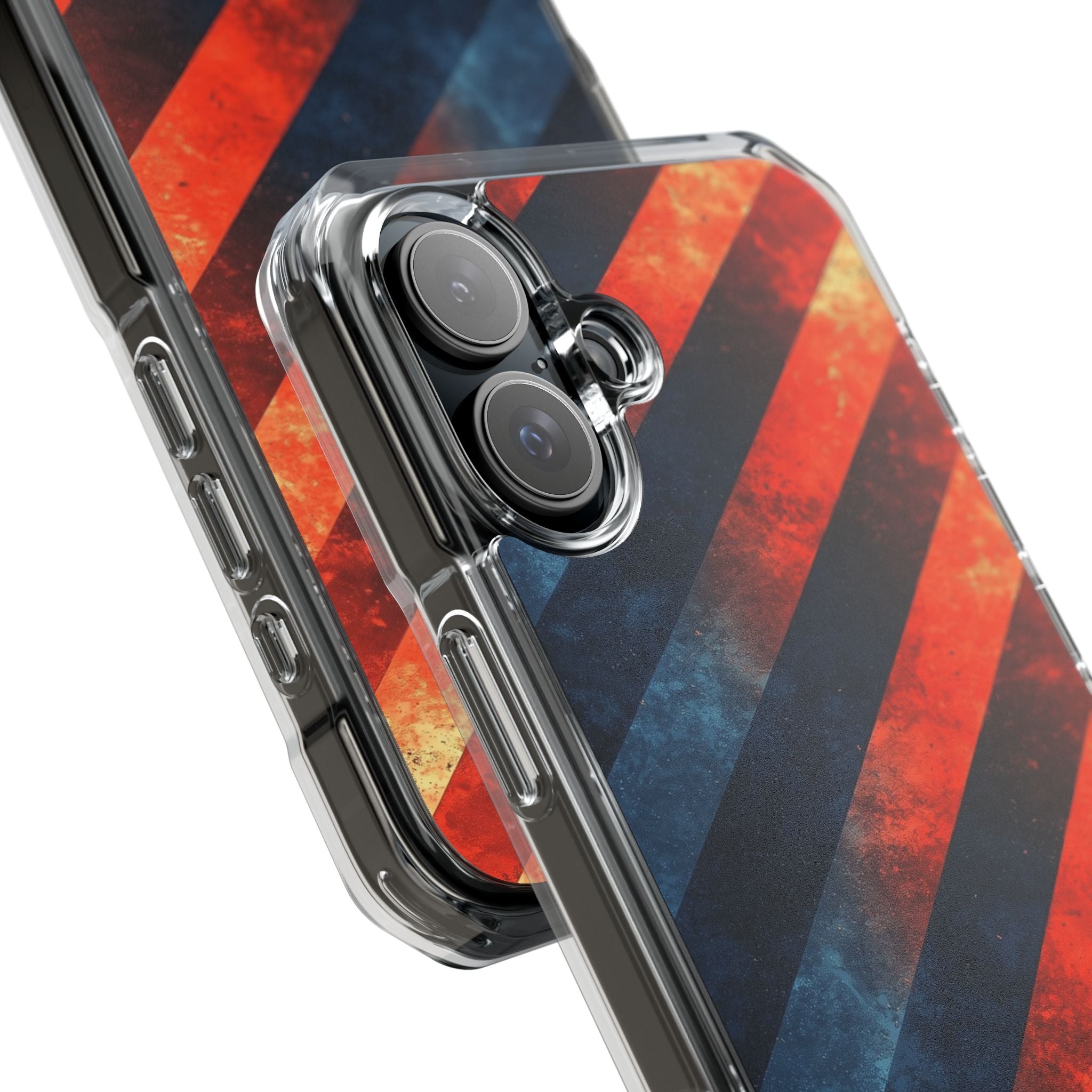 Diagonal Stripes Blaze iPhone 16 Plus Case - Impact