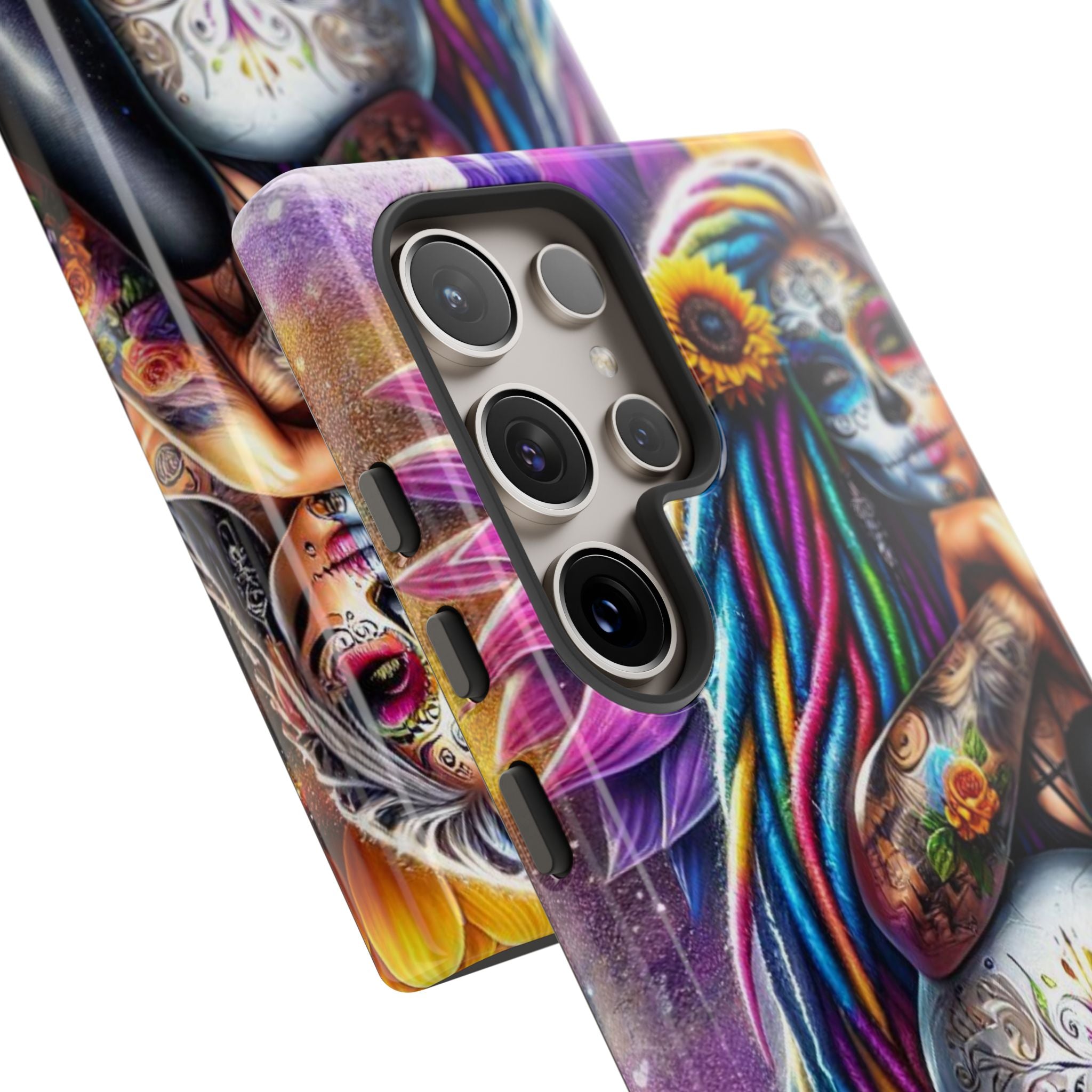 Sunflower Skull Glow Samsung S24 Ultra Case - Tough