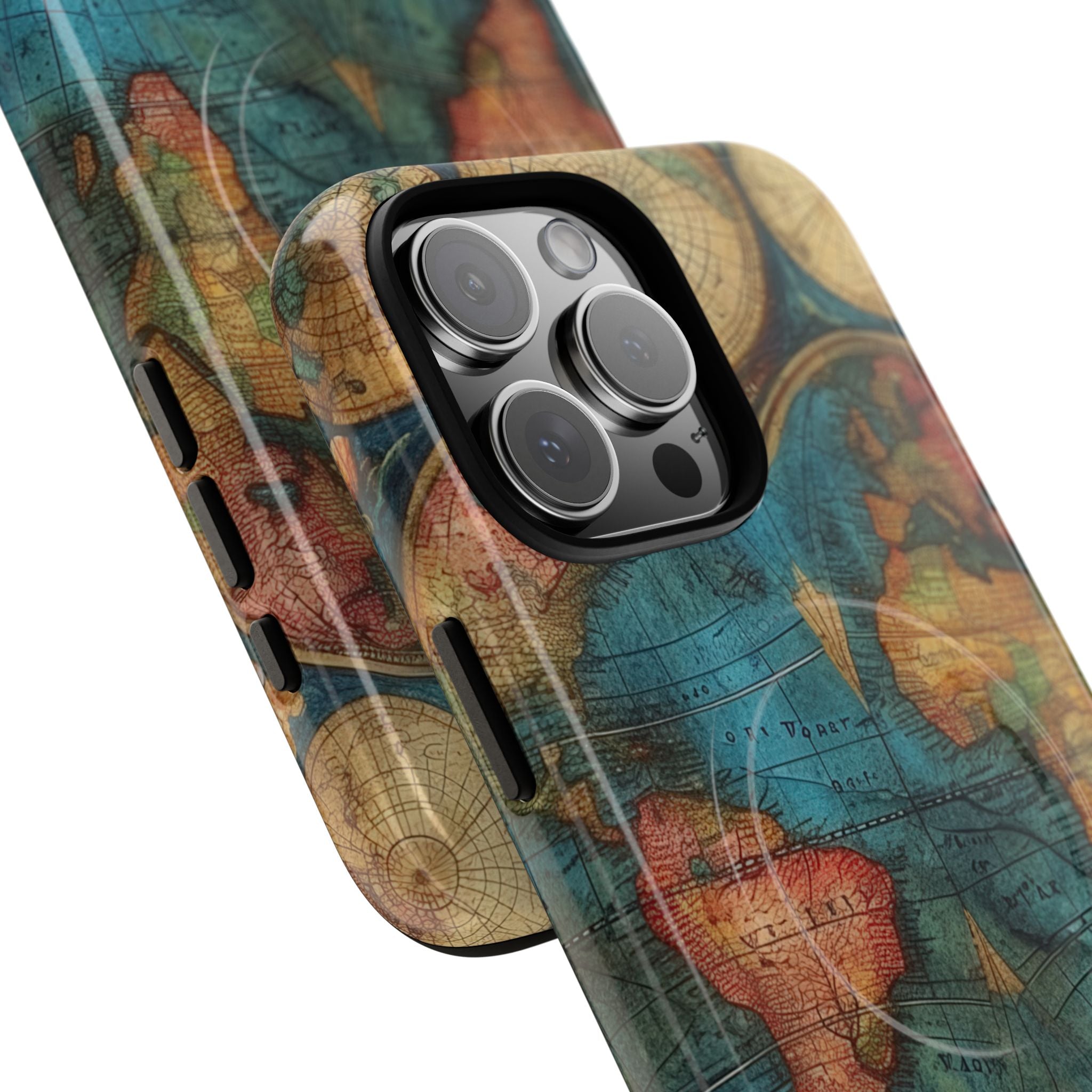 Vintage World Map iPhone 16 - Tough+