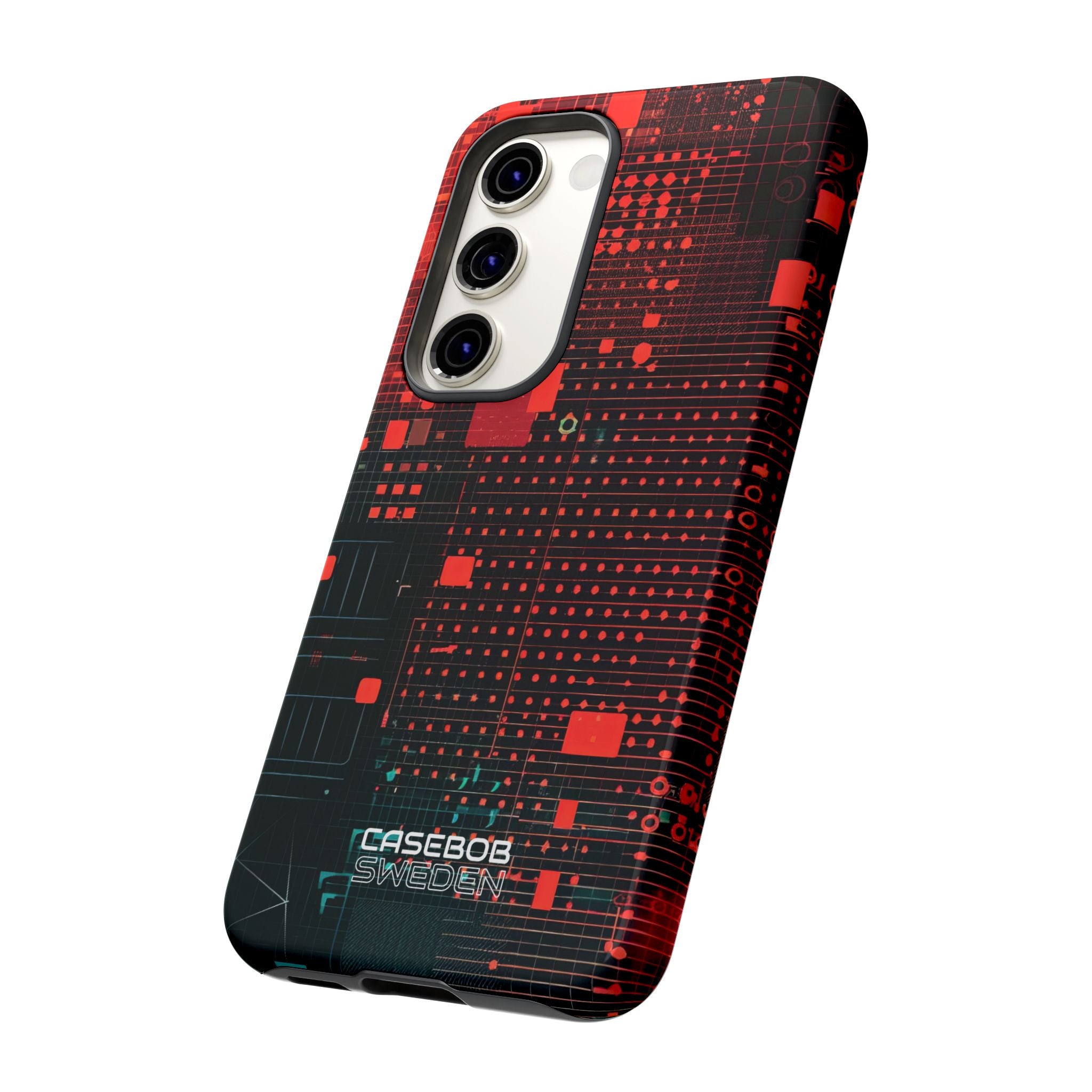 Crimson Circuit Grid Samsung S23 - Tough