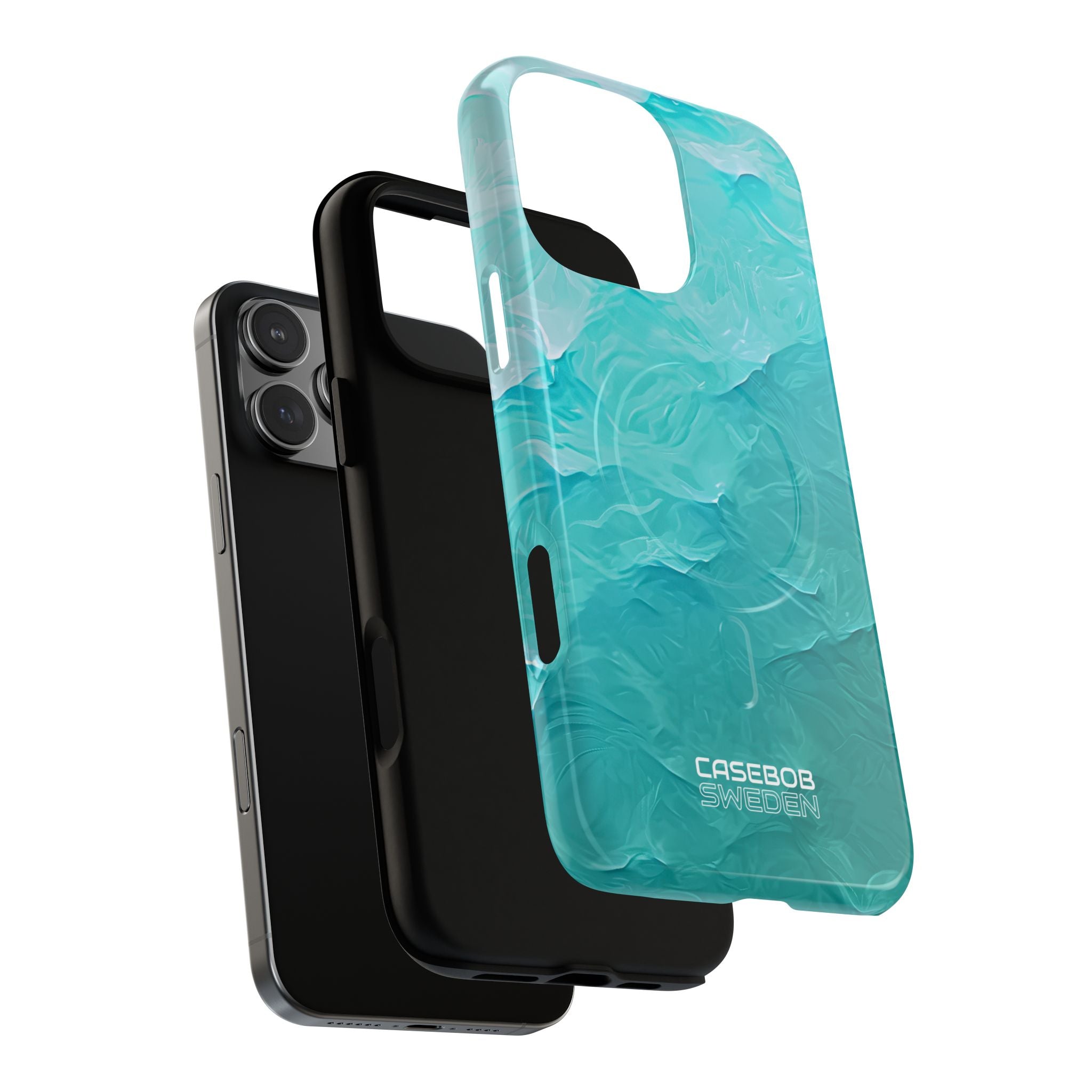 Soothing Aqua Currents iPhone 16 - Tough+