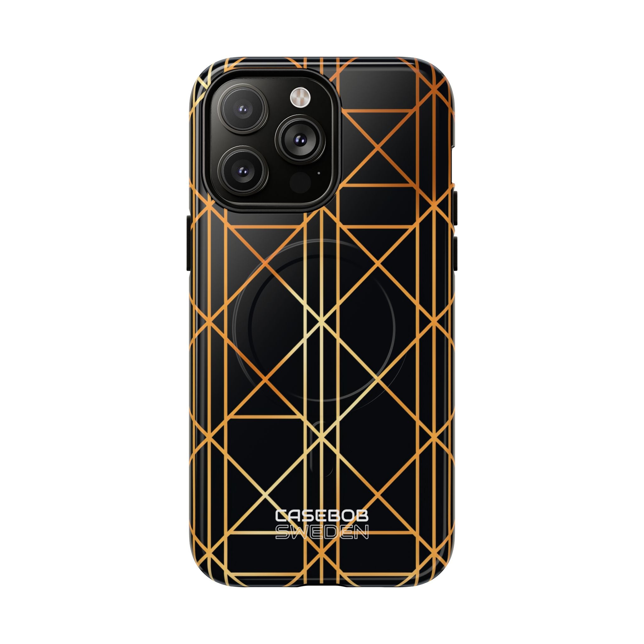 Golden Geometric Elegance iPhone 14 - Tough+