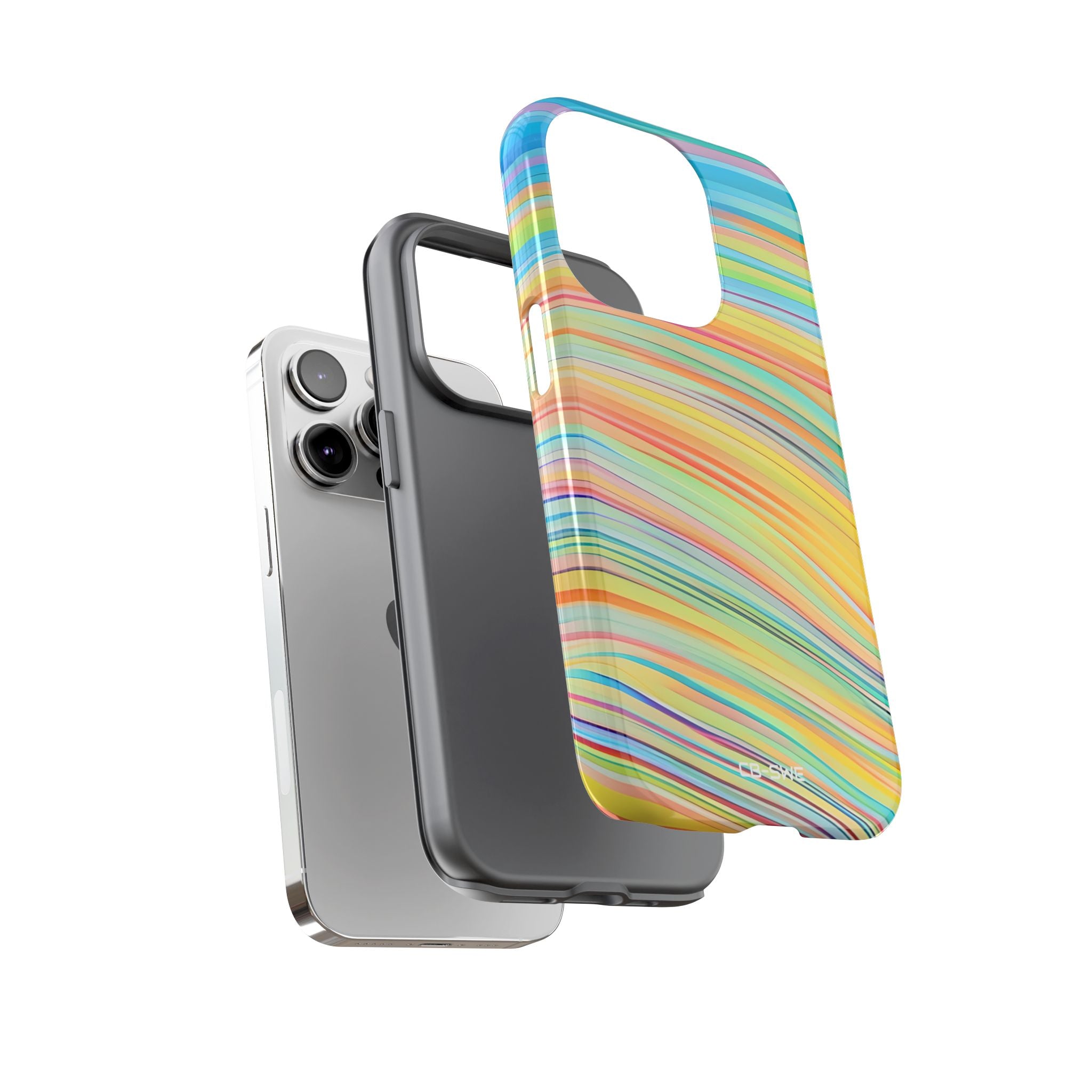 Vibrant Rhythmic Waves - iPhone Case