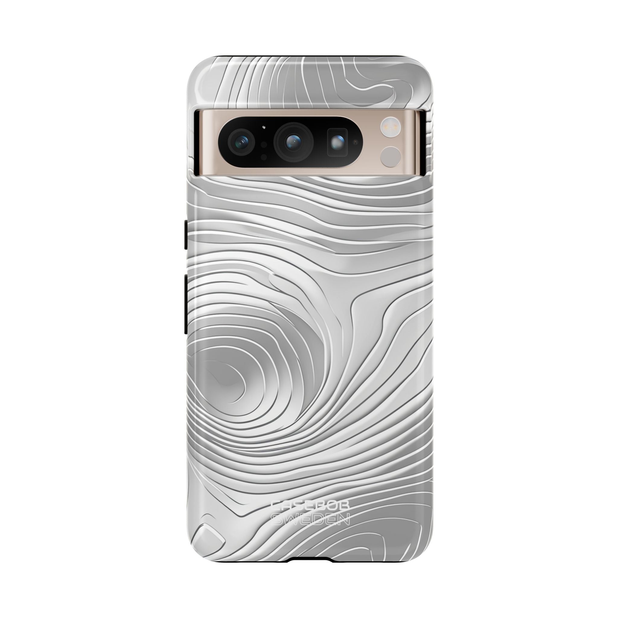 Monochrome Flow Lines Google Pixel 8 - Tough