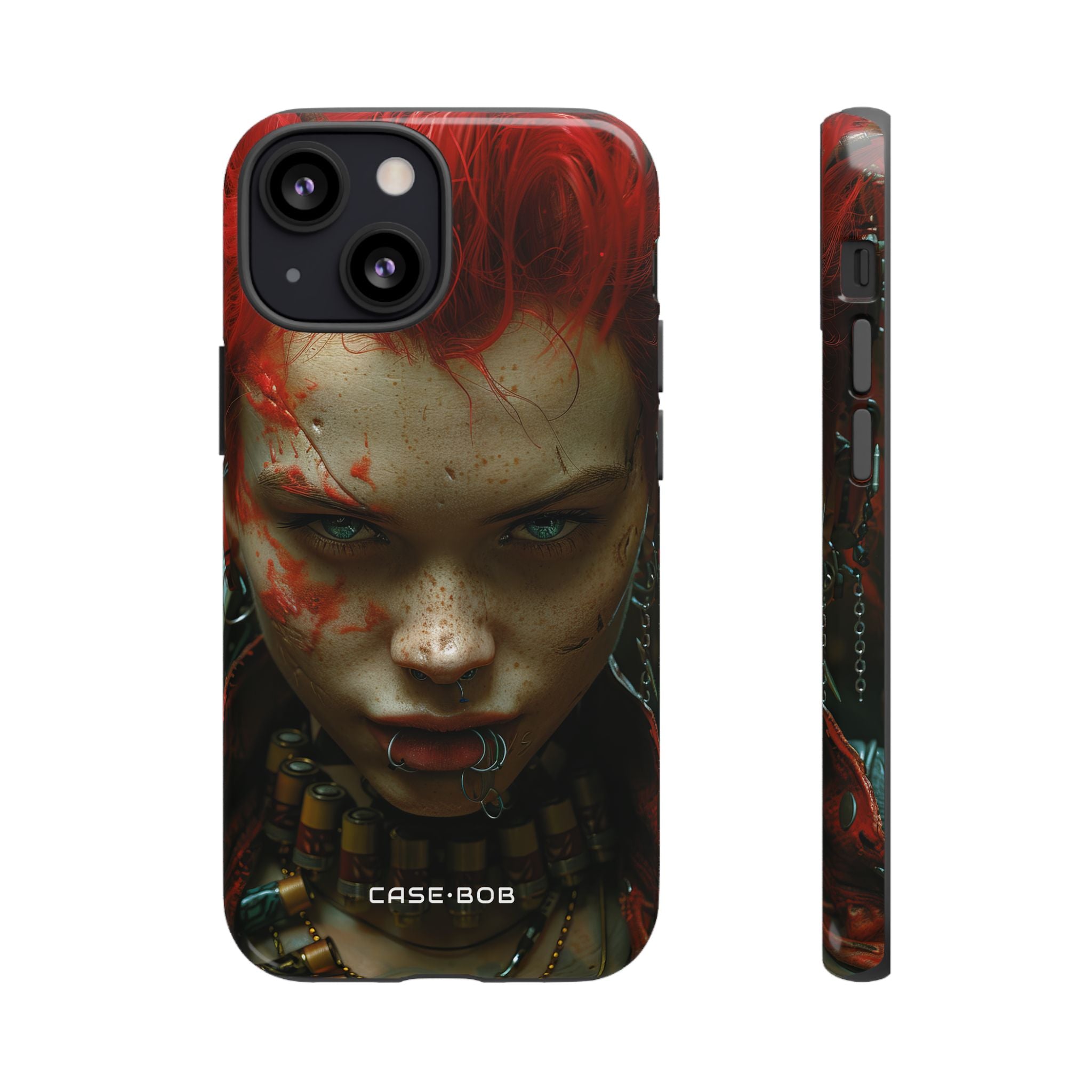 Red Spike Gaze iPhone 13 Mini Case - Tough