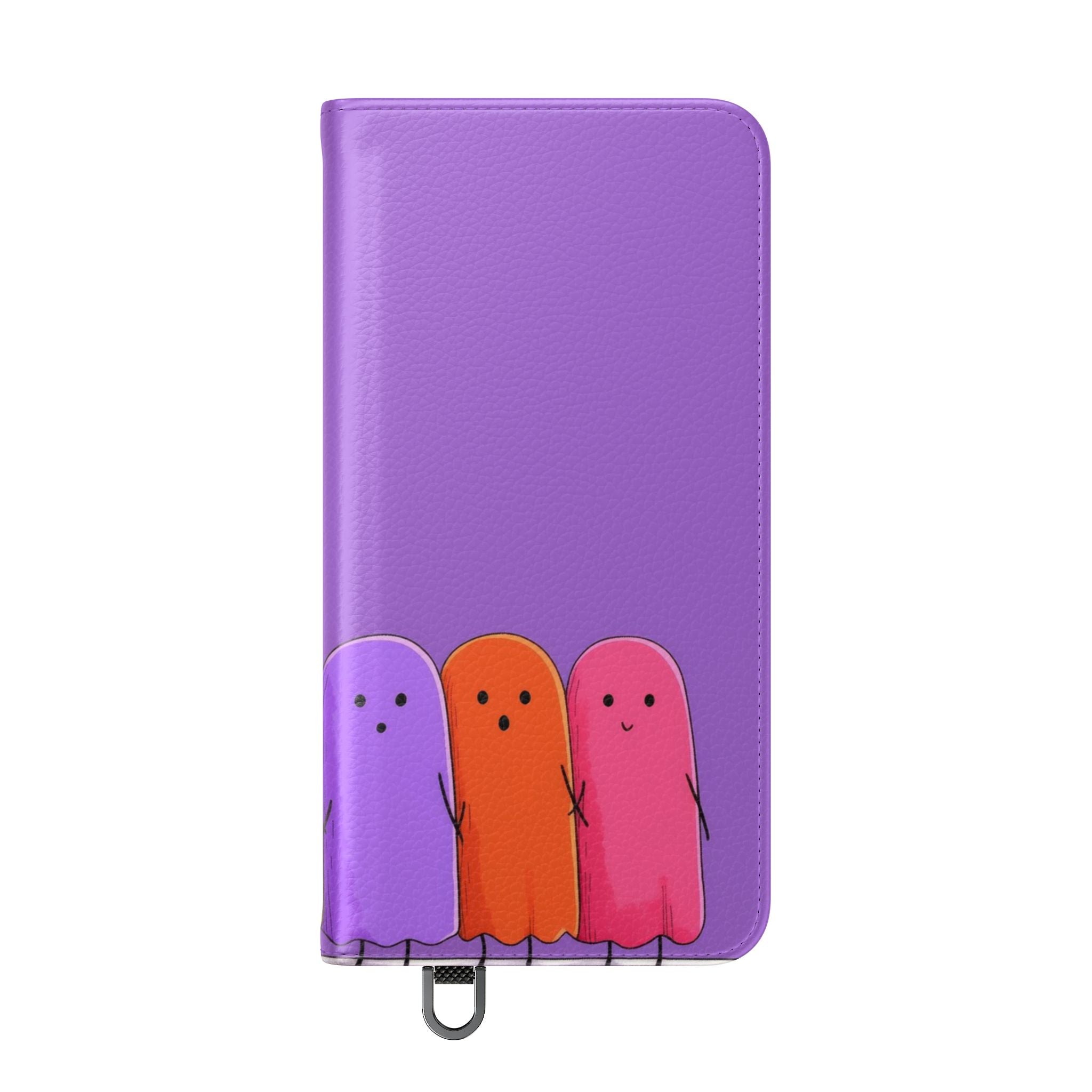 Colorful Ghosts Line - Samsung S25 Case - Wallet