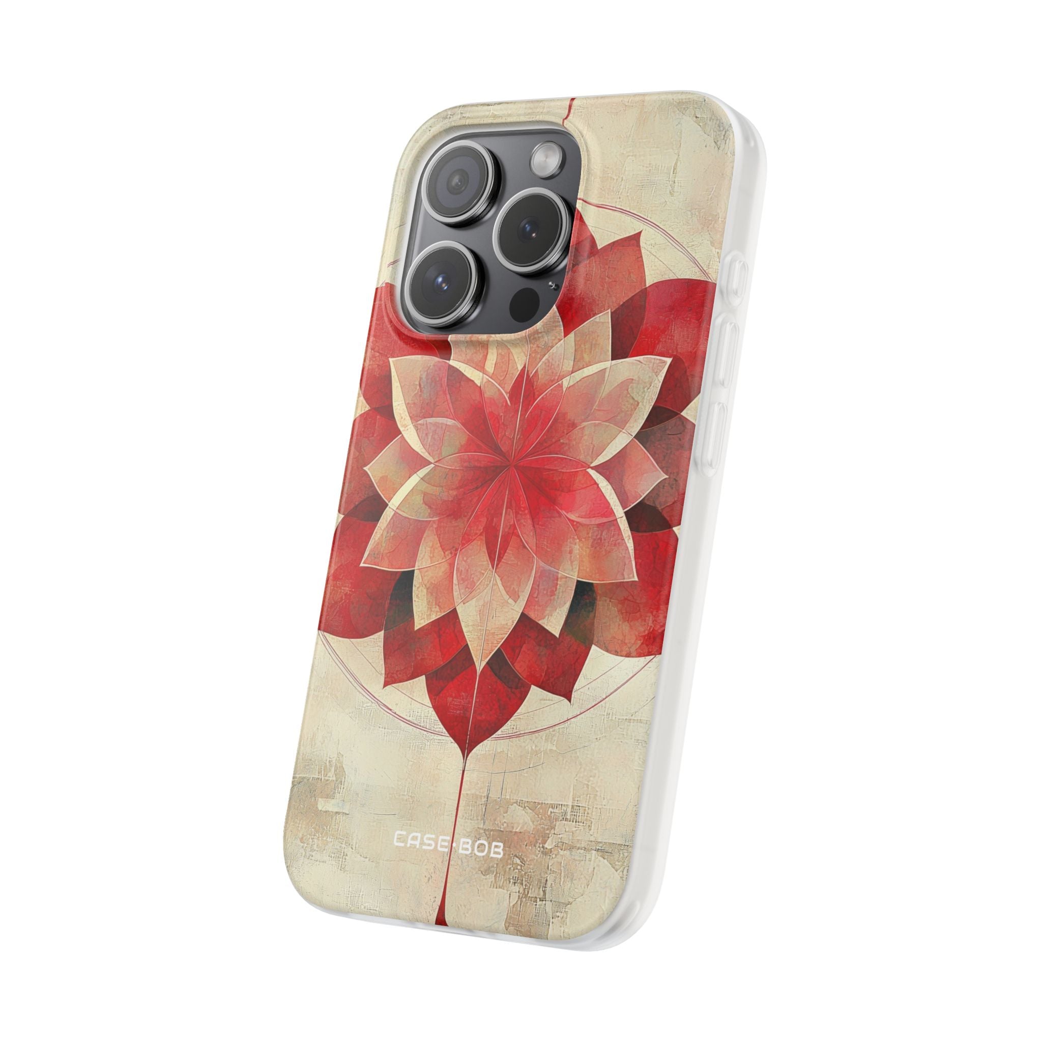 Crimson Bloom iPhone 15 Pro Case - Soft