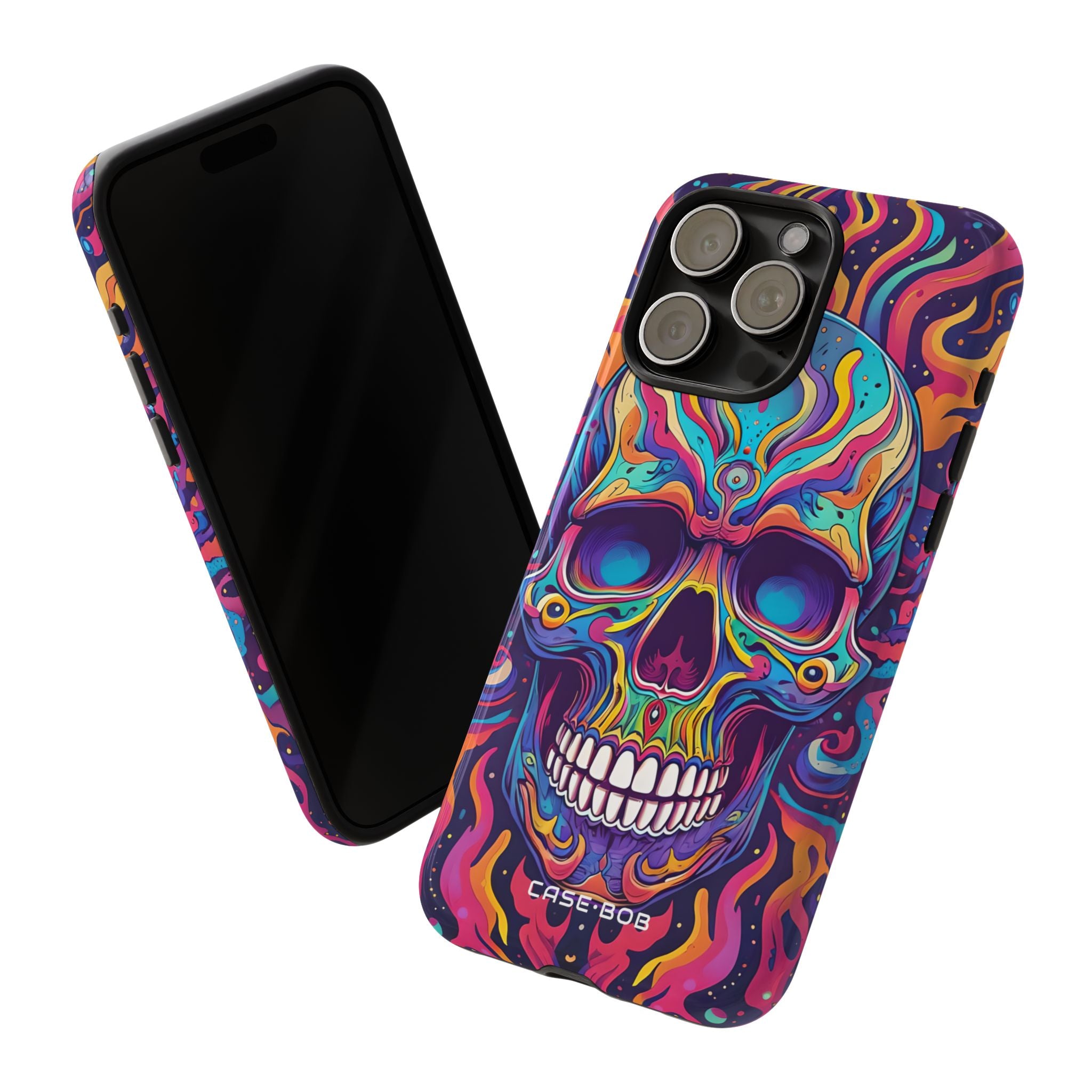 Flaming Skull iPhone 15 Pro Max Case - Tough