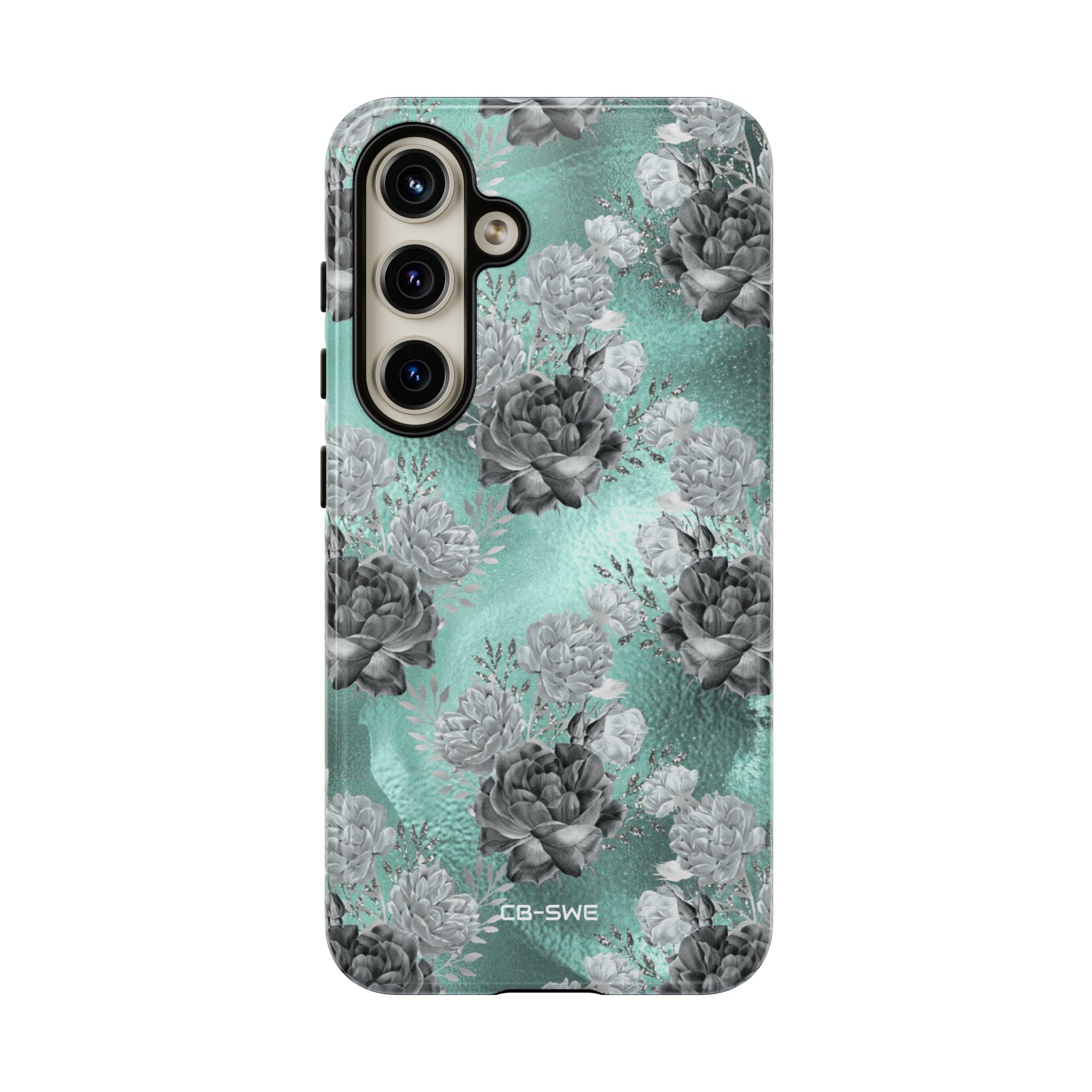 Teal Floral Elegance - Samsung Case