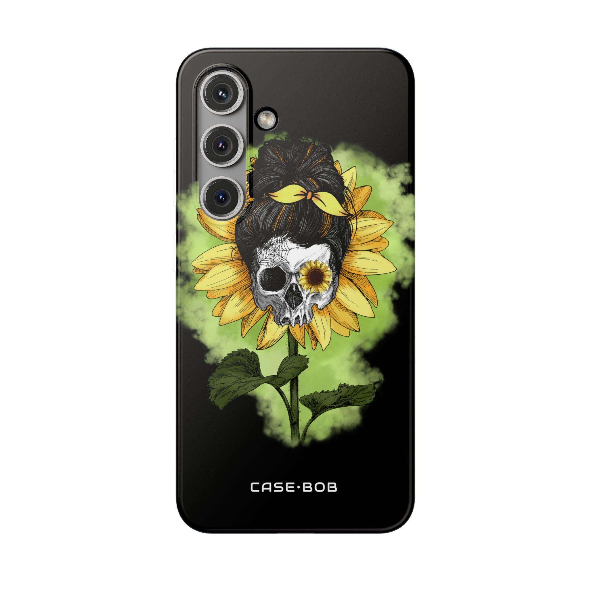 Sunflower Skull Samsung S24 Case - Soft