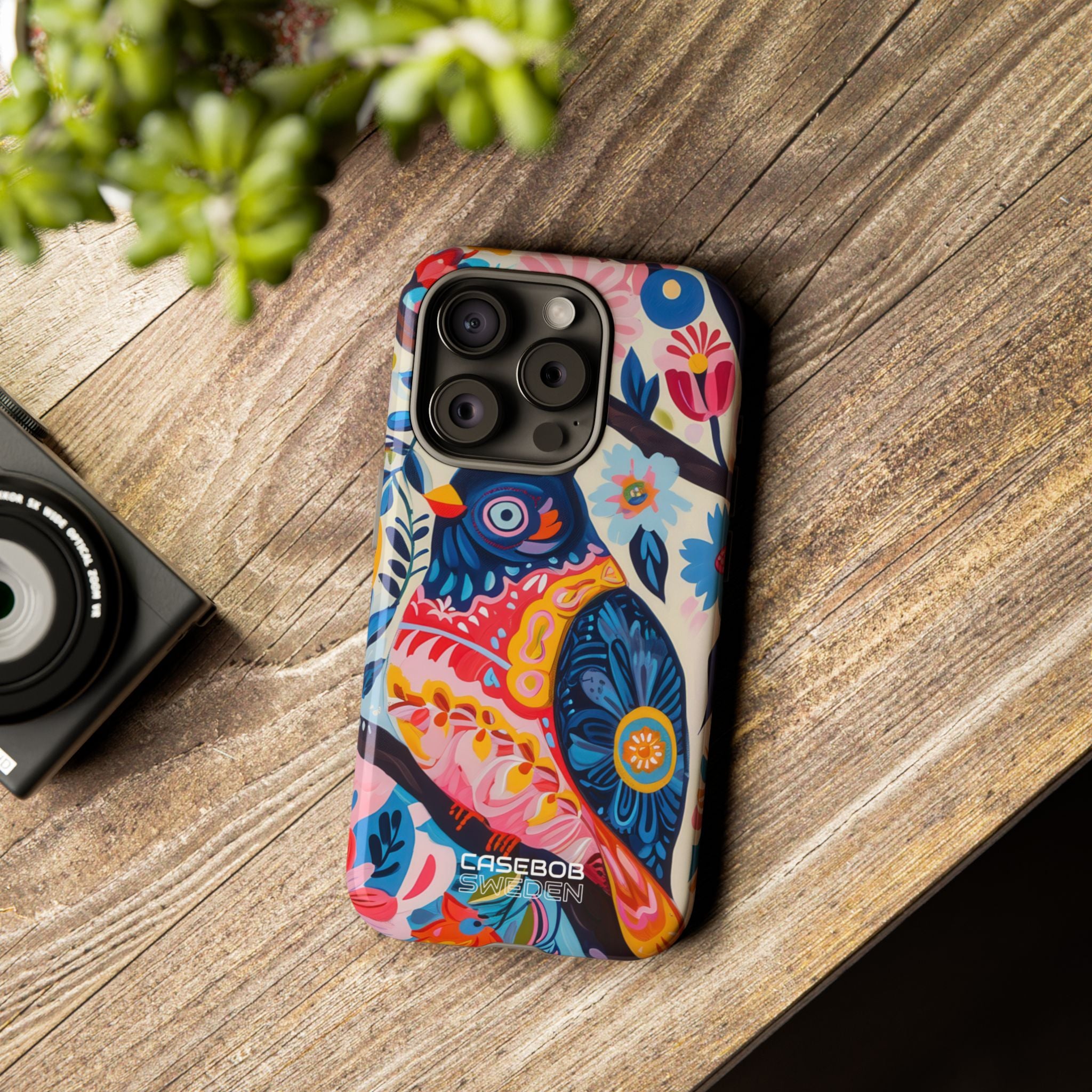Whimsical Owl Garden iPhone 15 - Tough